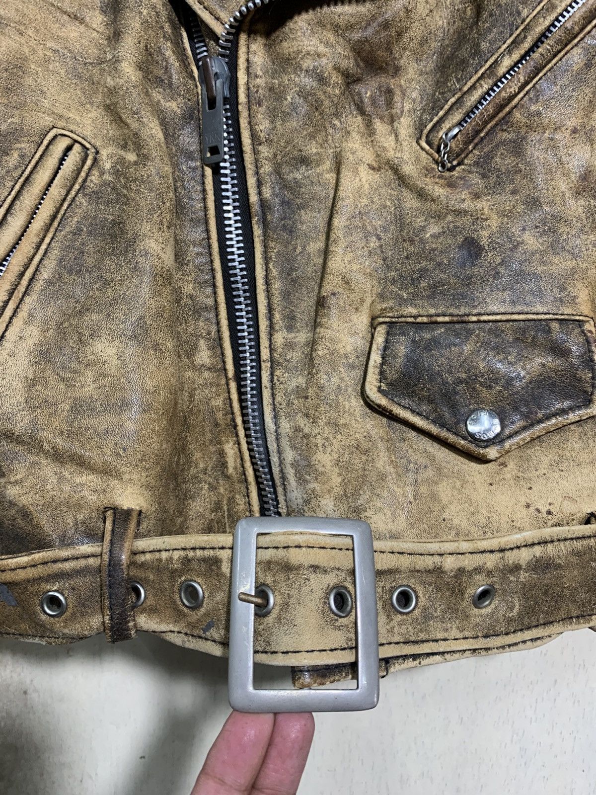 Genuine Leather 🔥BACK FIRE BIKERS LEATHER JACKETS Size US M / EU 48-50 / 2 - 9 Thumbnail
