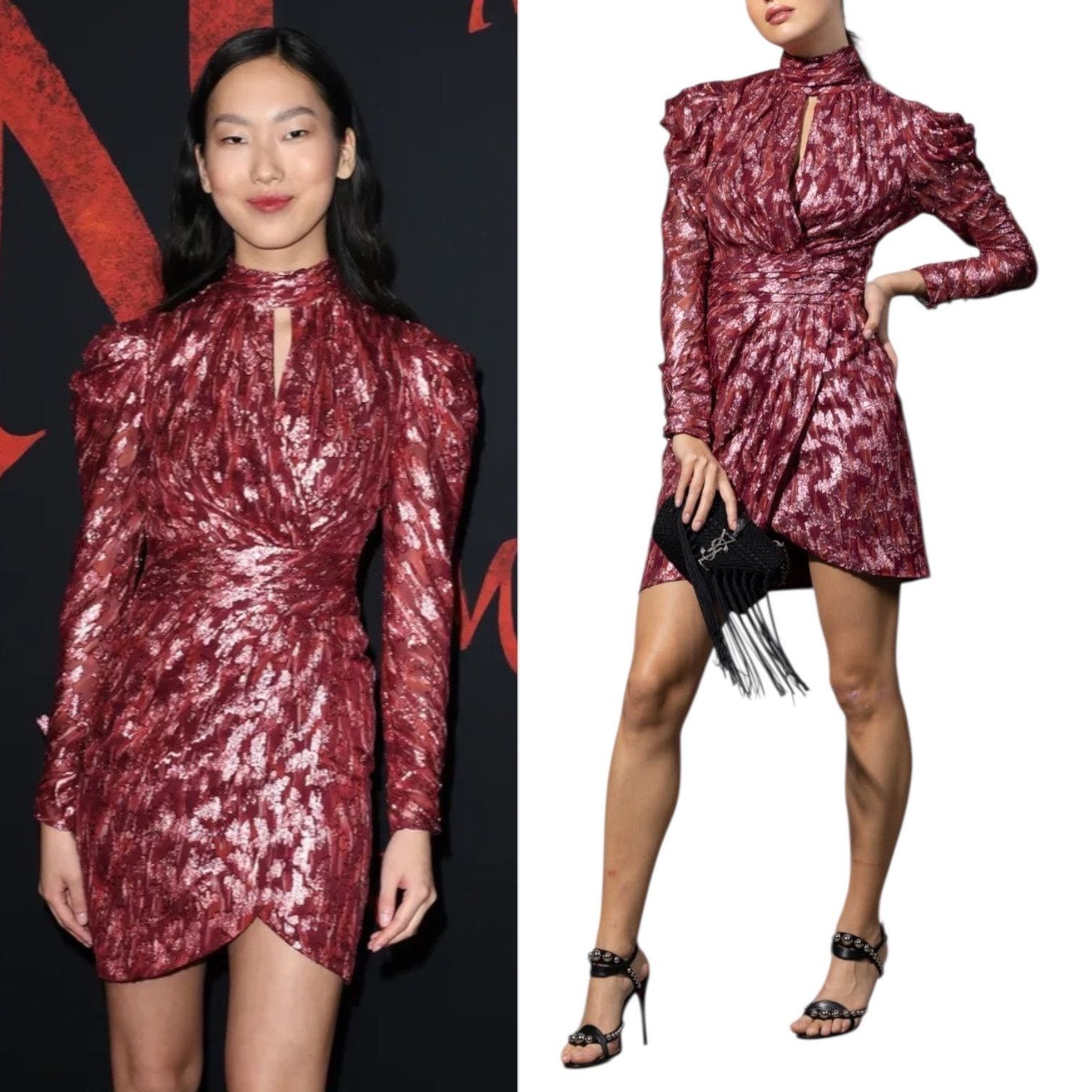 Jonathan Simkhai Jonathan Simkhai Mock Neck Jacquard Metallic Mini Dress 4 Size S / US 4 / IT 40 - 2 Thumbnail