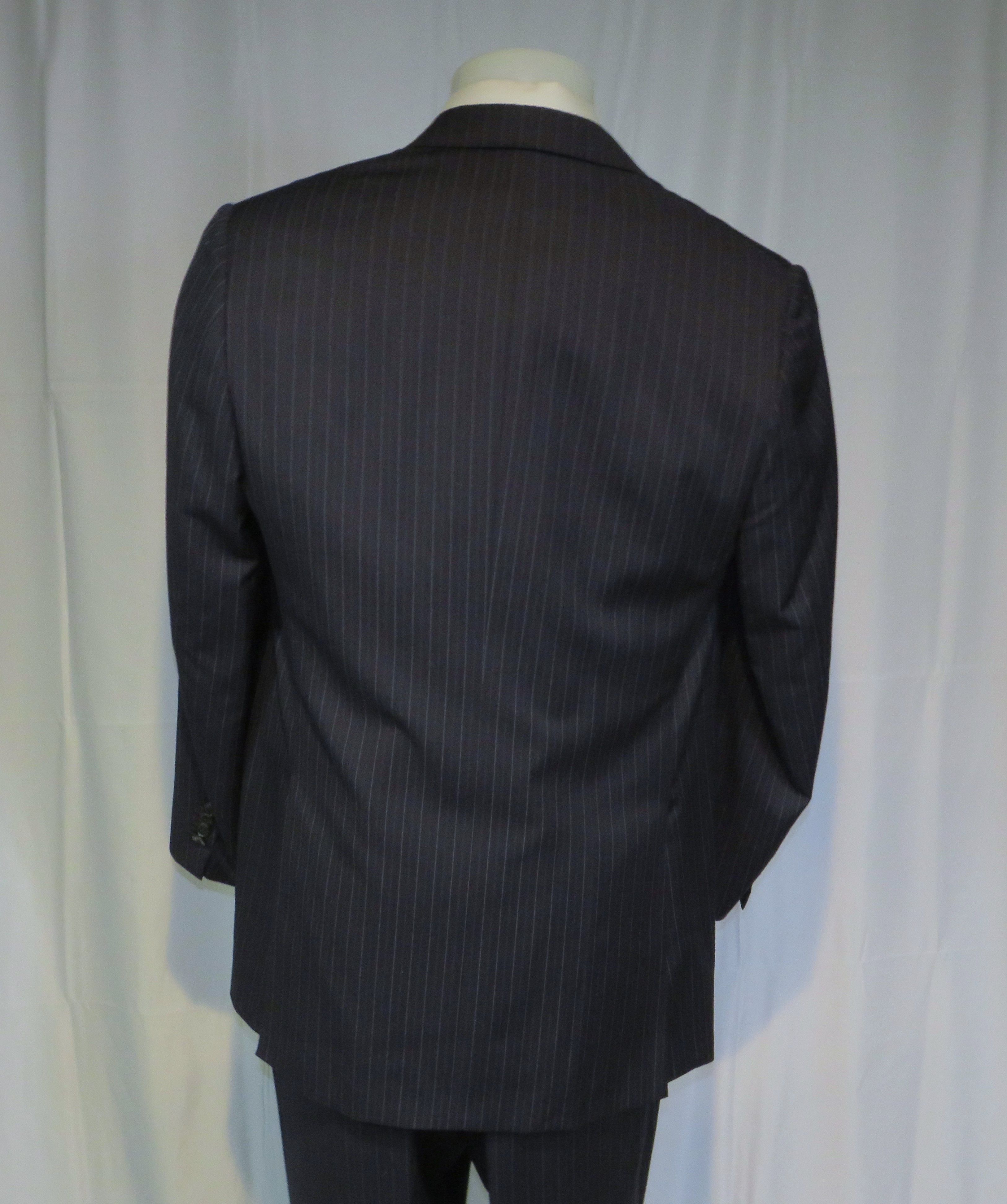 Other Marcello Vero by D'Avenza Navy Striped Two Button Suit 43R Size 44R - 12 Thumbnail