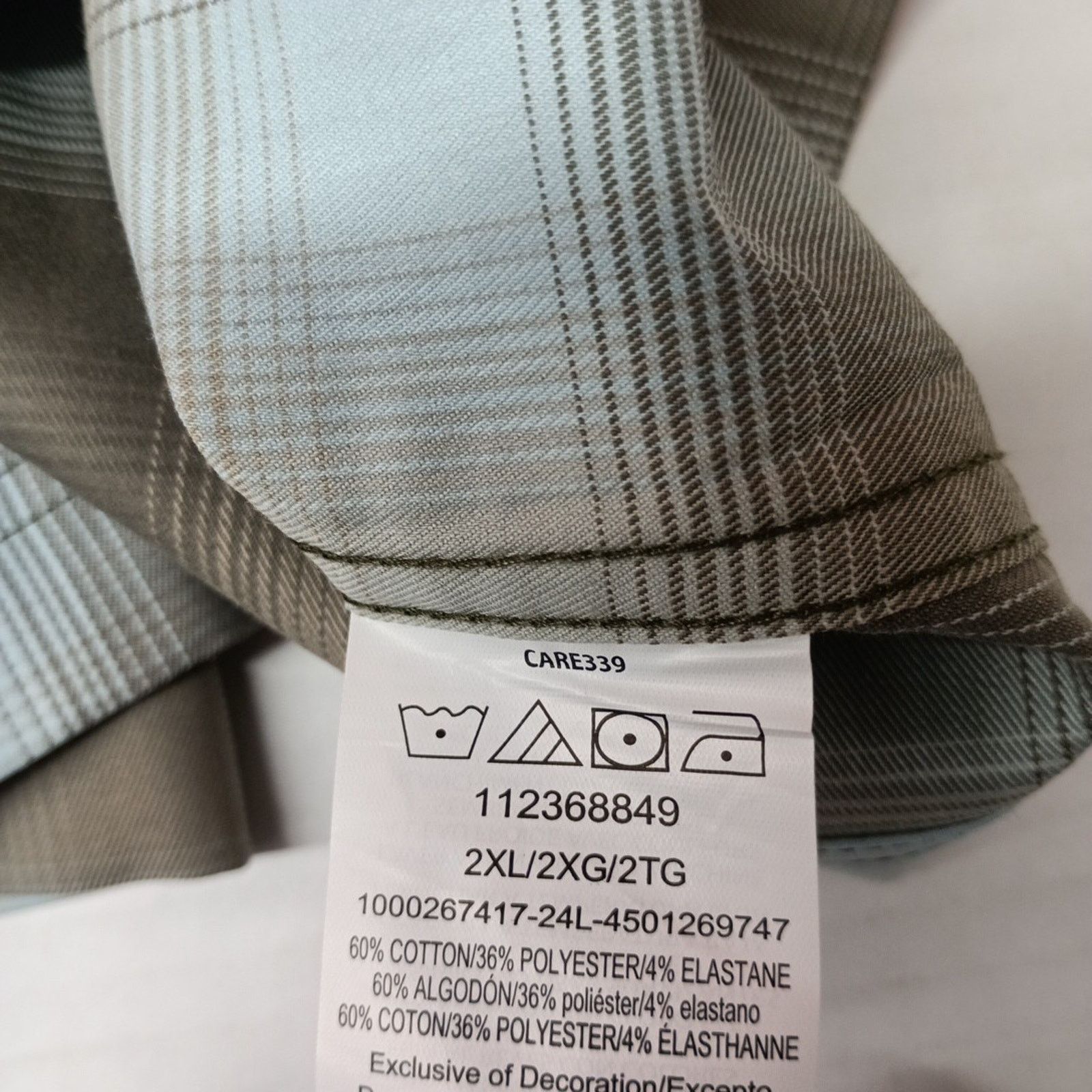 Wrangler Wrangler Shirt Mens 2XL Gray Plaid Convertible Sleeves Shirt Size US XXL / EU 58 / 5 - 9 Thumbnail