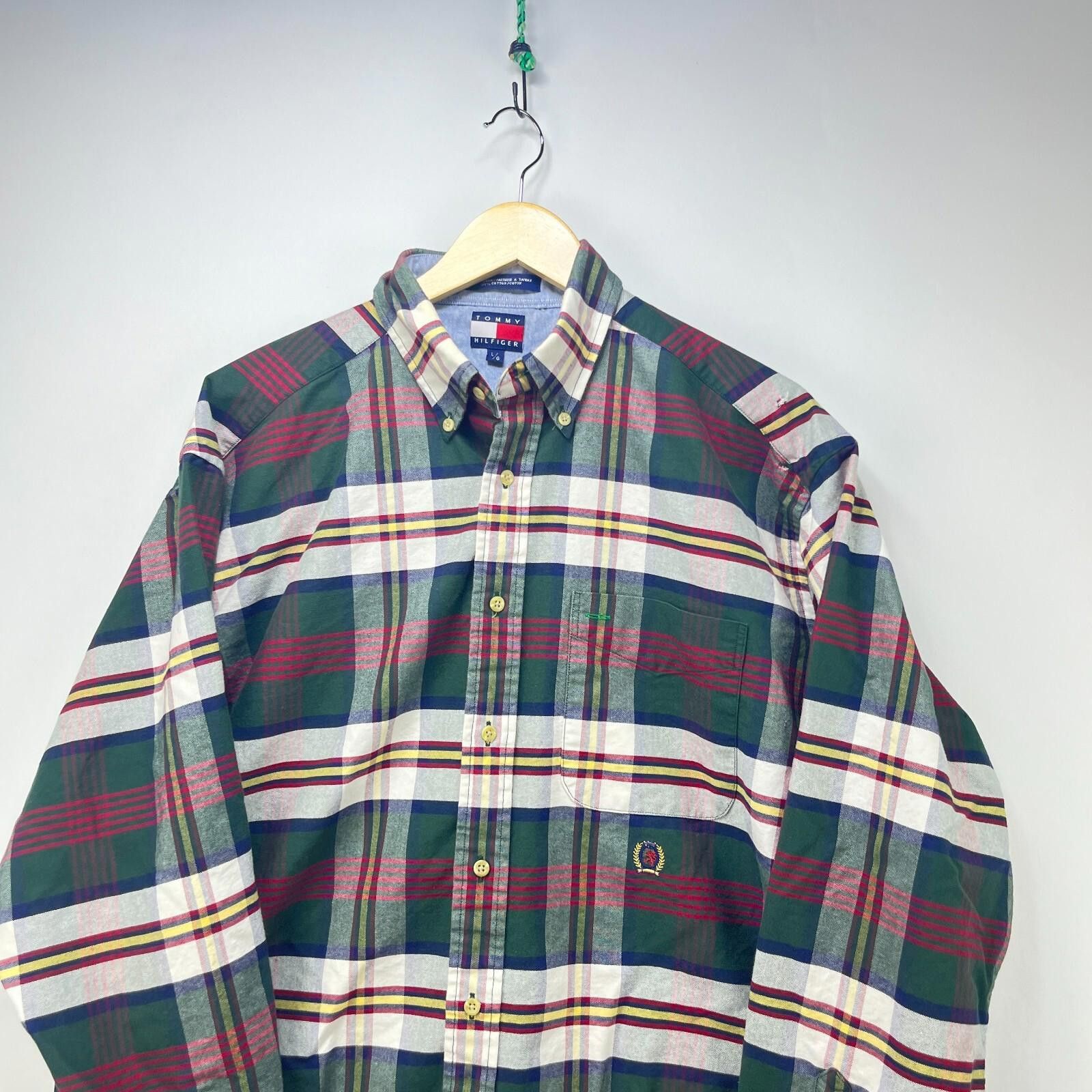 Tommy Hilfiger Vintage 90s Tommy Hilfiger Button Up Plaid Shirt Large Size US L / EU 52-54 / 3 - 2 Thumbnail