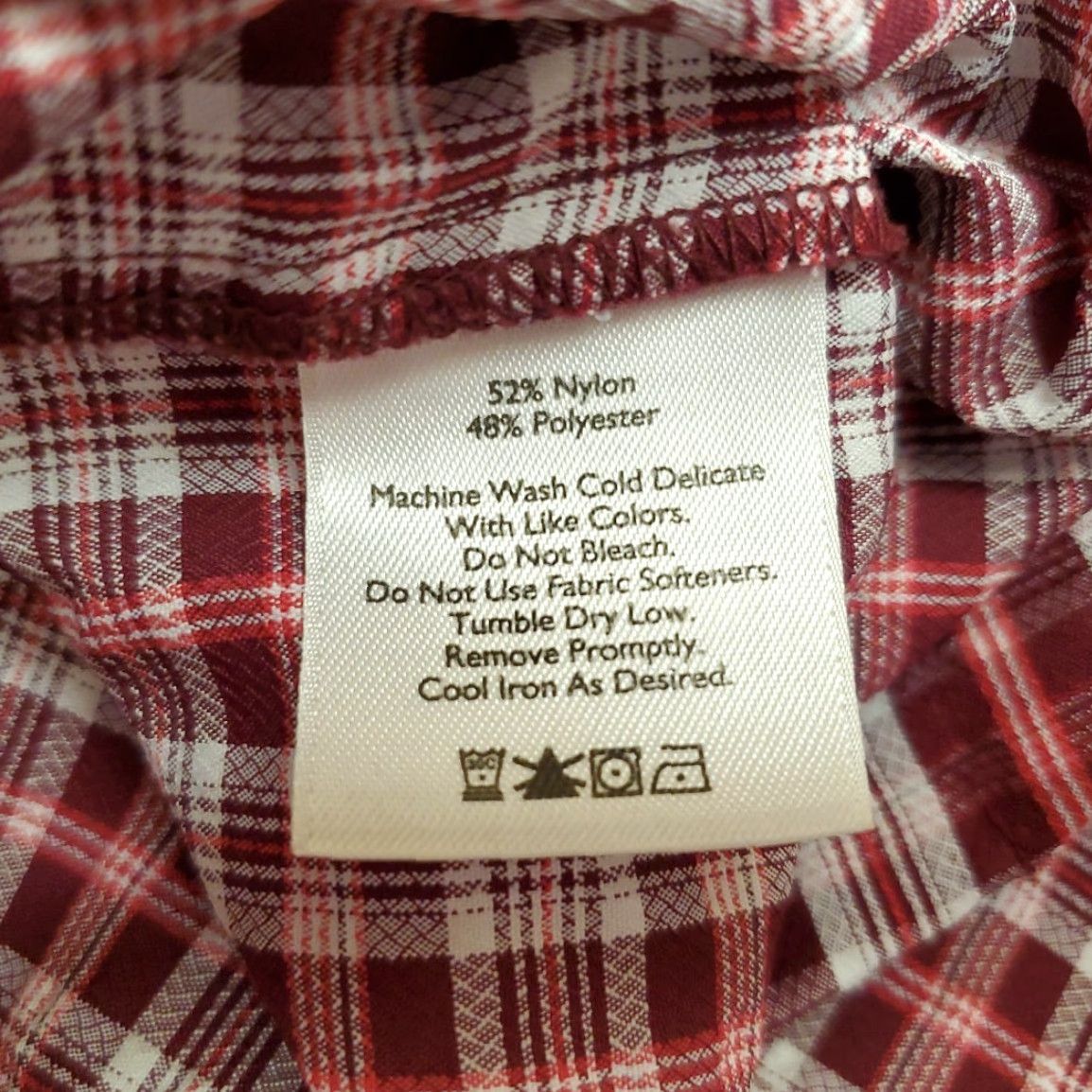 Eddie Bauer VINTAGE Eddie Bauer Shirt Womens XL Maroon Plaid Long Sleeve Performance Stretch Outdoor Size XL / US 12-14 / IT 48-50 - 3 Thumbnail