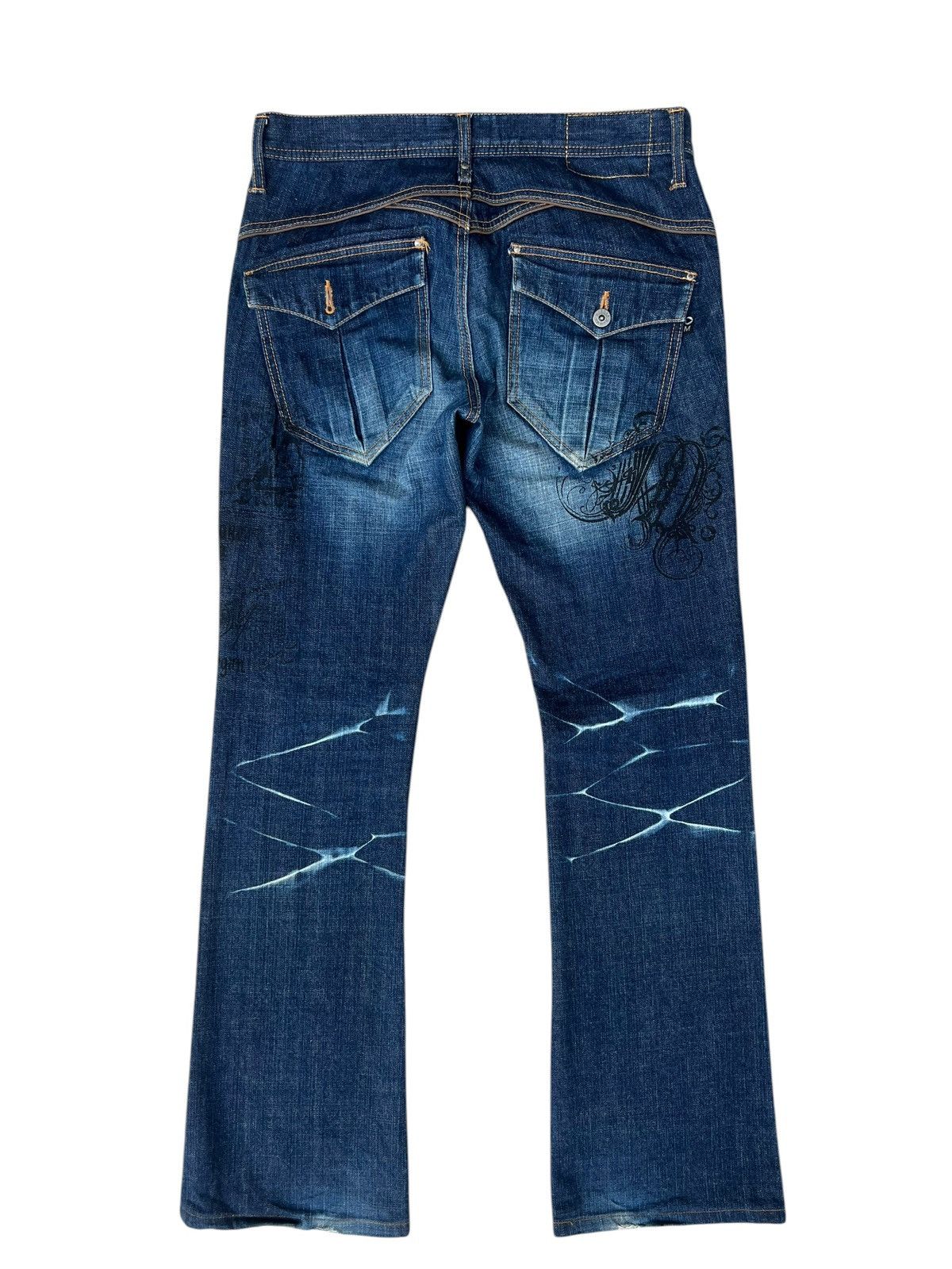 Morgan Homme RARE Morgan Homme Japan Distressed Denim Flare Jeans Size US 31 - 11 Thumbnail