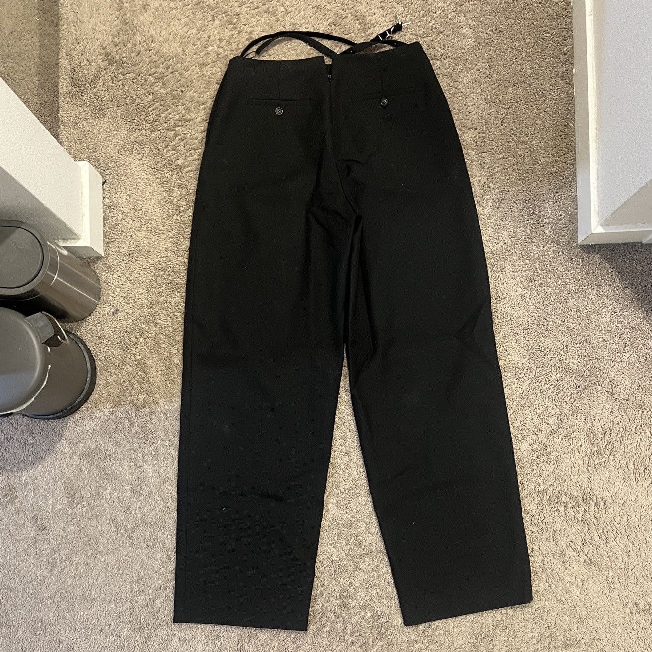 Y/Project Y/PROJECT SSENSE Exclusive Black Y Belt Arc Trousers XL Size US 36 / EU 52 - 5 Thumbnail