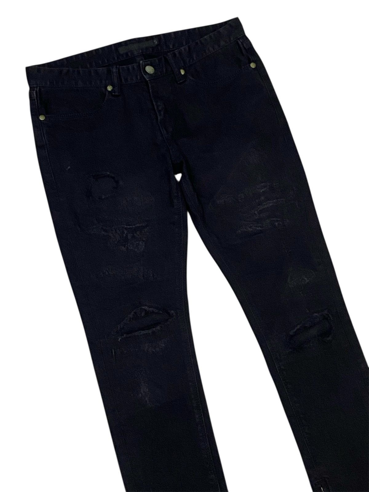 GOSTAR DE FUGA Fuga Skinny Distressed Ankle Zipper Stretchable Jeans Size 29" - 3 Thumbnail