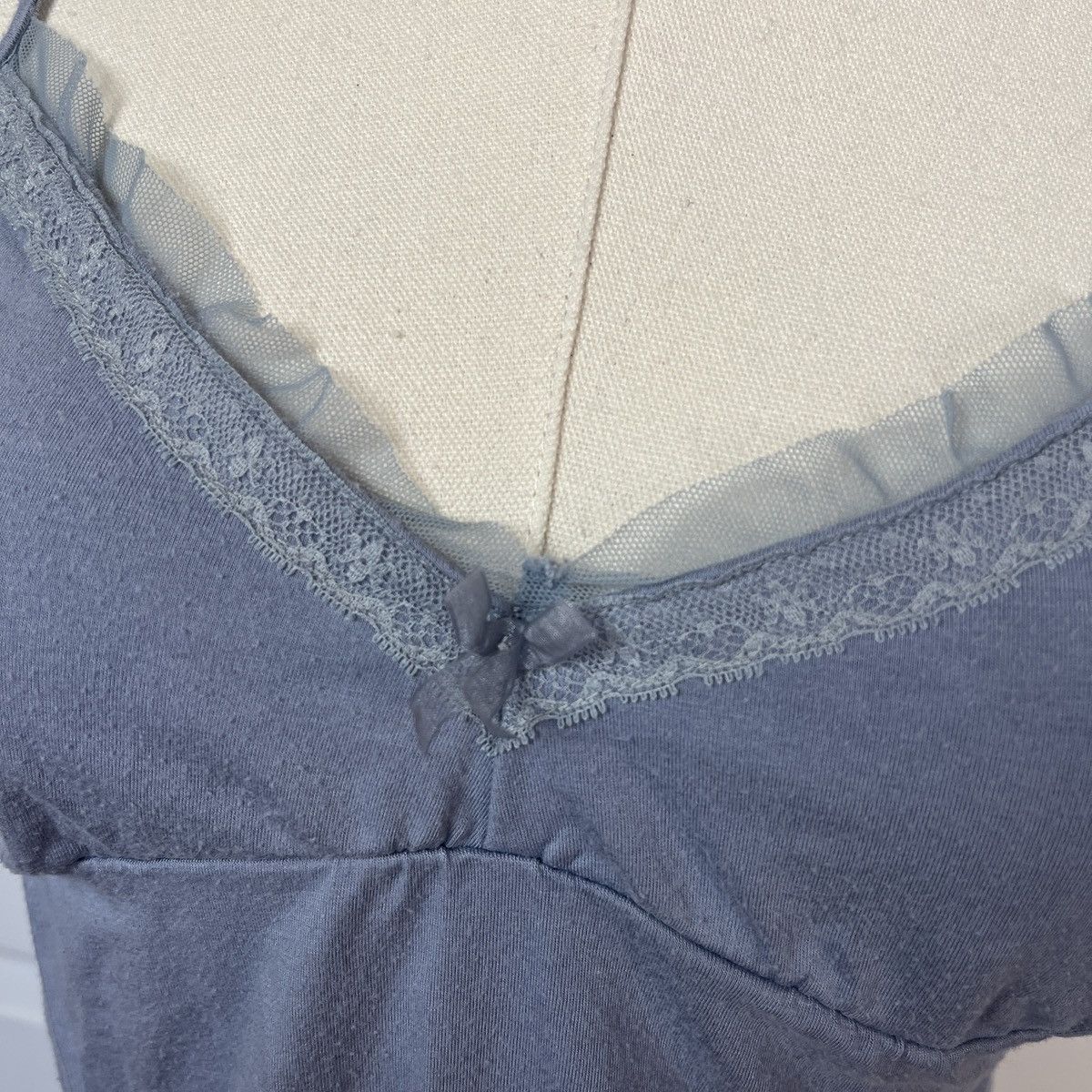 Victoria's Secret Vintage Y2K Victoria’s Secret blue lace cami tank top Size L / US 10 / IT 46 - 2 Thumbnail