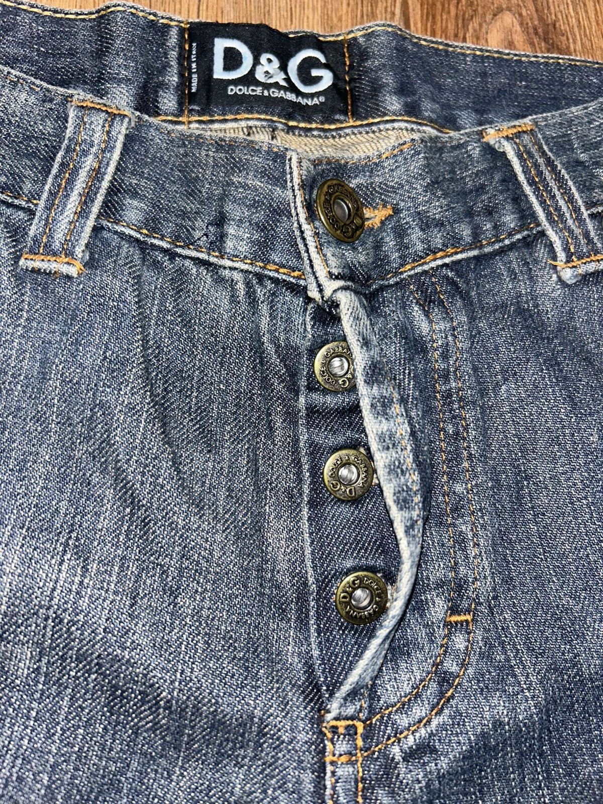 Tornado Mart Dolce & Gabbana D&G Distressed Flared Denim Jeans Size 34" / US 12 / IT 48 - 11 Thumbnail