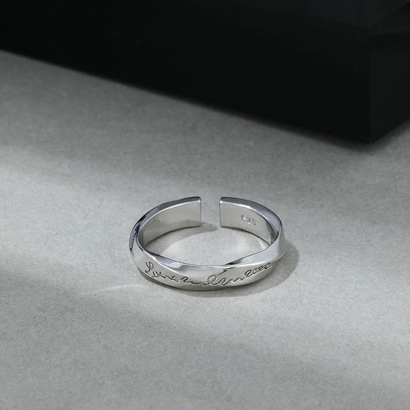 Jewelry Open Letter Ring Size ONE SIZE - 2 Thumbnail