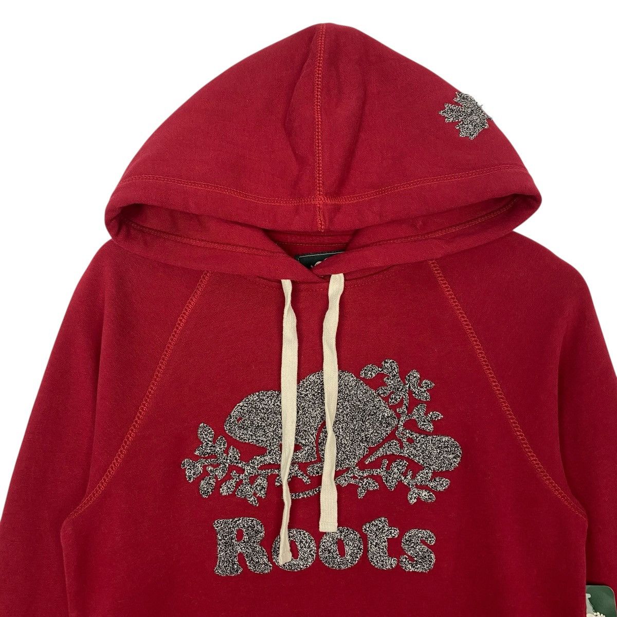 Vintage Vintage Roots Canada Hoodie Sweater Red Big Logo Size XXS Size US XXS / EU 40 - 4 Thumbnail