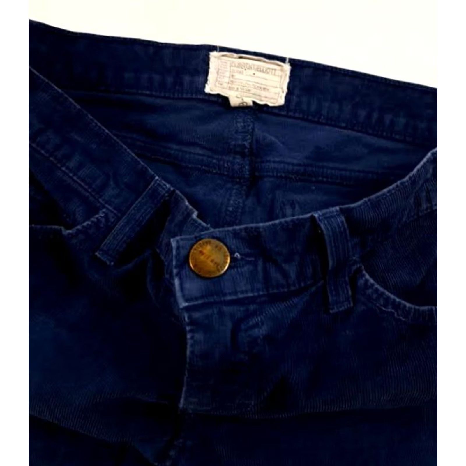 Vintage Current Elliott Pants Women Corduroy Skinny 30W Blue EUC 29-30 in. Waist 32 in. Inseam Size 30" / US 8 / IT 44 - 4 Thumbnail