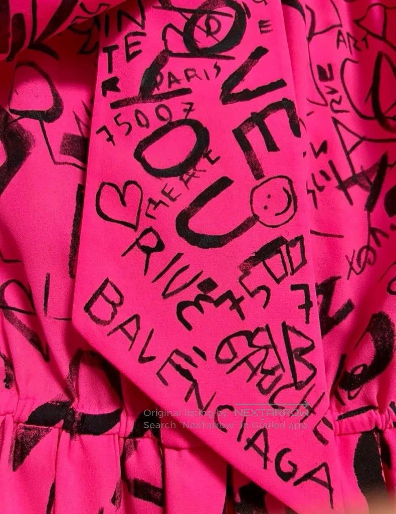 Balenciaga Balenciaga Hand-drawn graffiti dress Size XS / US 0-2 / IT 36-38 - 4 Thumbnail