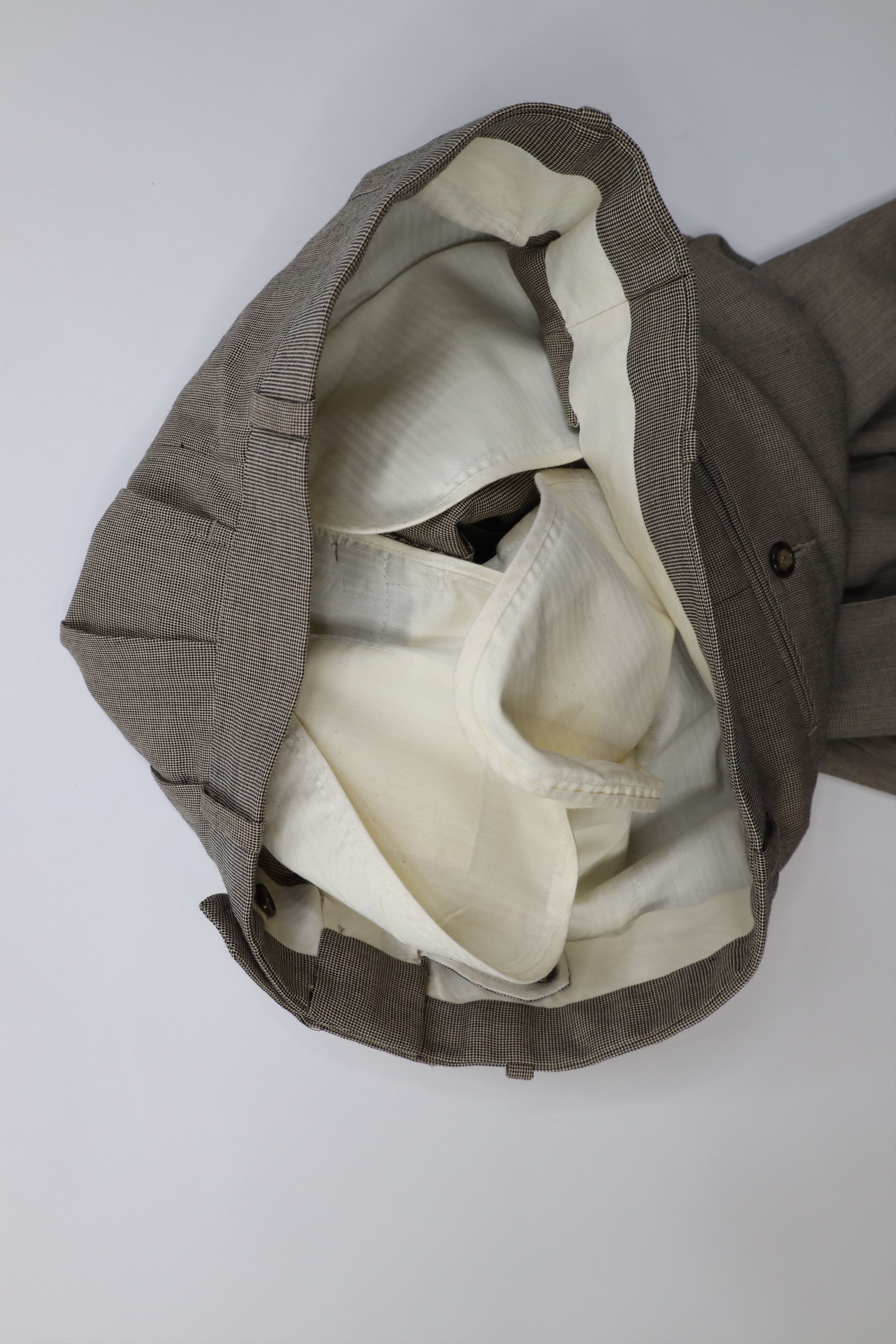 Vintage Vintage 90s Streetwear Cuffed Wide Leg Chino Pants Beige Size US 34 / EU 50 - 8 Thumbnail