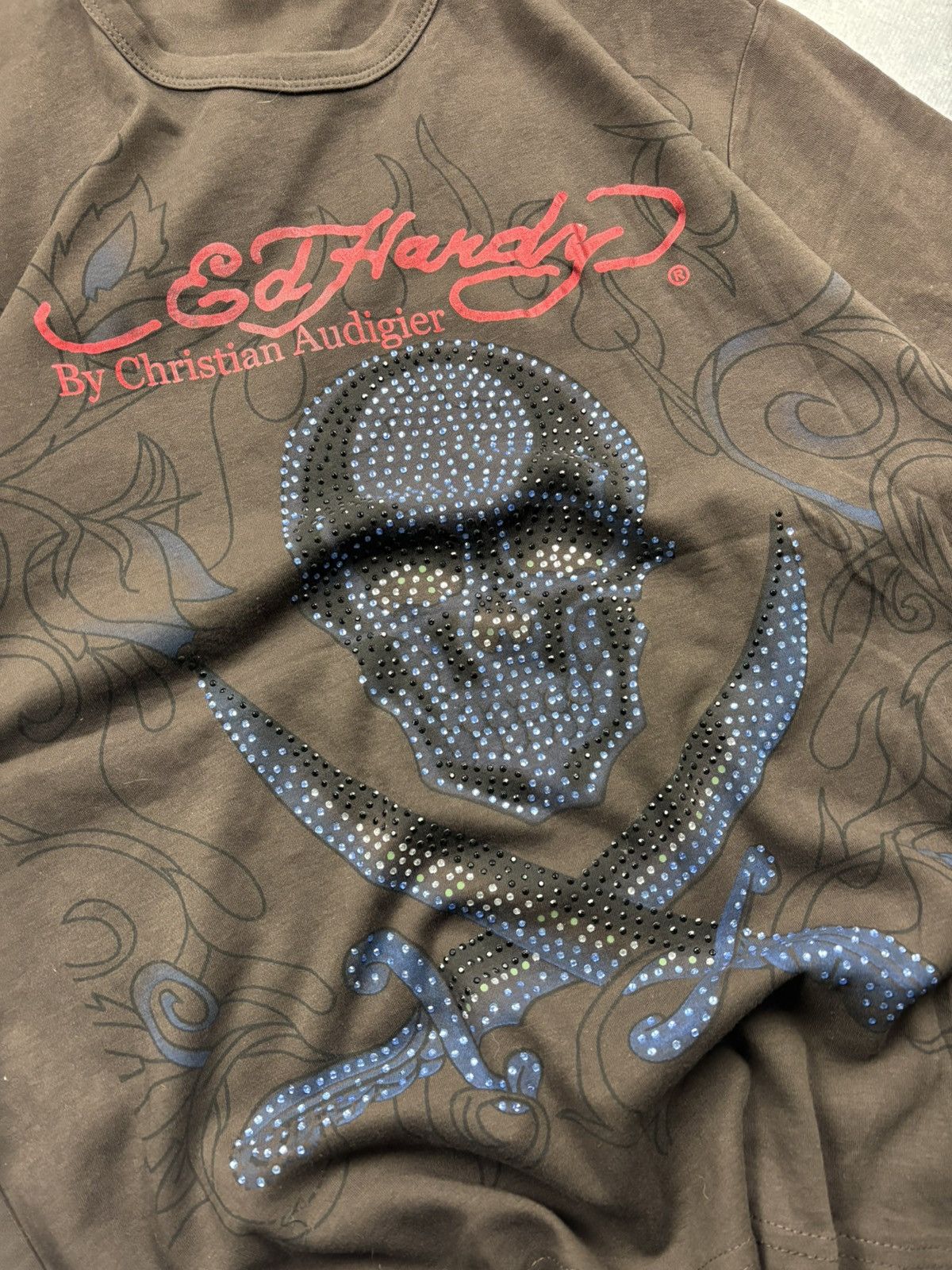 Ed Hardy ED HARDY Vintage Hype Big Logo Tatoo Tshirt Streetwear Y2k Size US XL / EU 56 / 4 - 4 Thumbnail