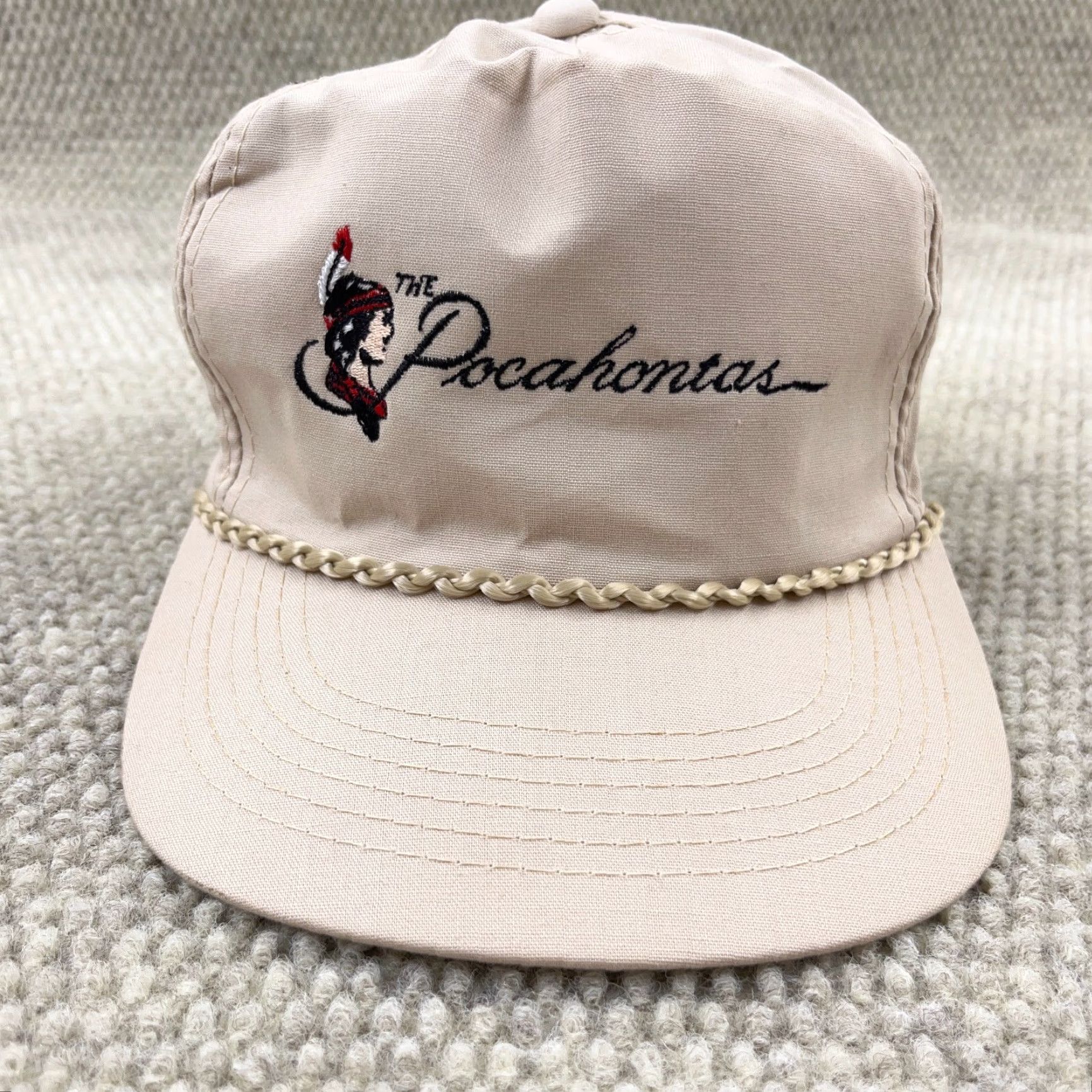 Vintage VINTAGE YoungAn Trucker Hat Beisge Beige 90s Advertising USA 80s 90s Railroad Logo Mens Hat Cap Cap/Trucker Hat Size ONE SIZE - 2 Thumbnail