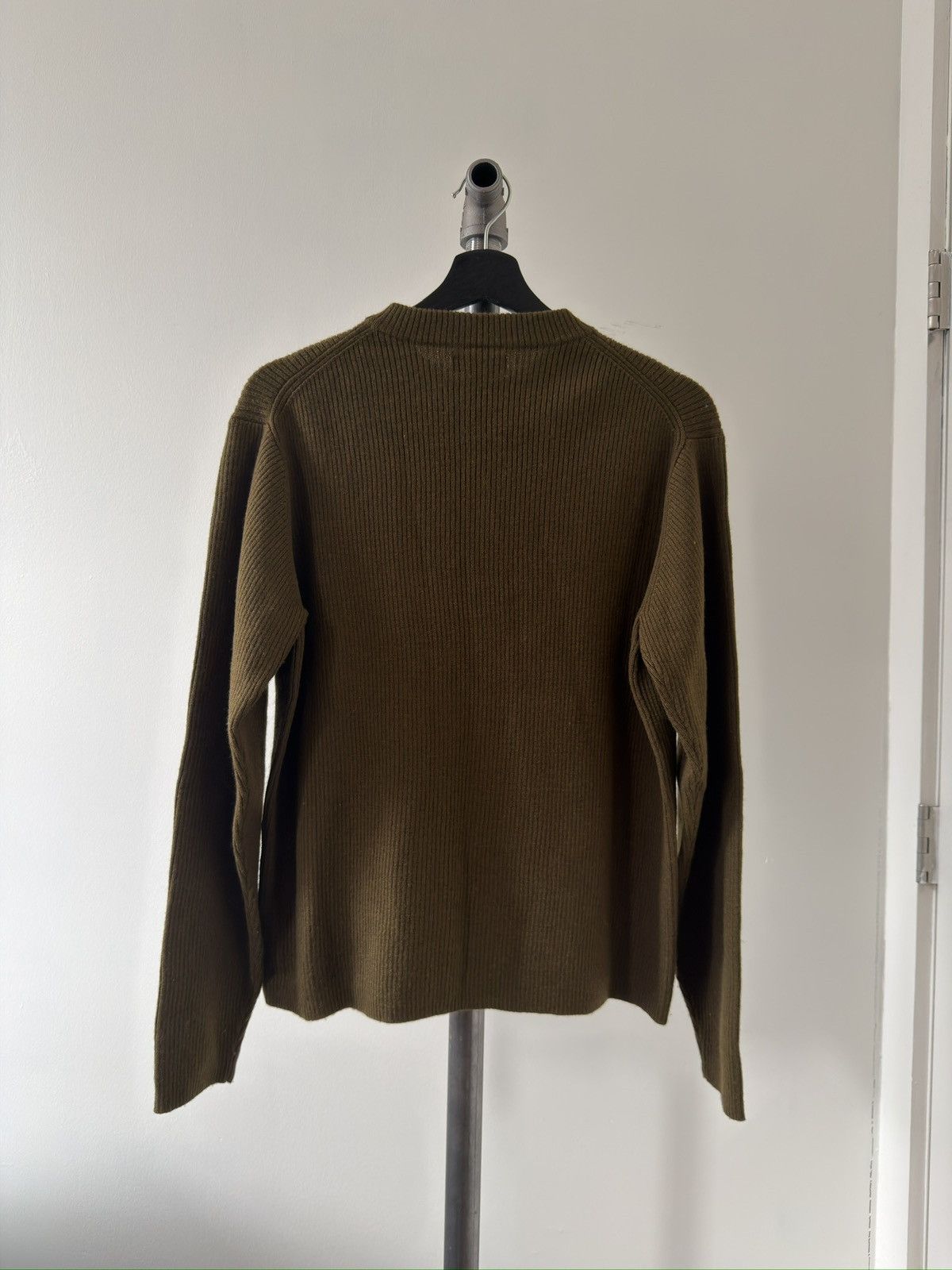 Y's for Men Olive Ribbed Sweater Size US M / EU 48-50 / 2 - 2 Thumbnail