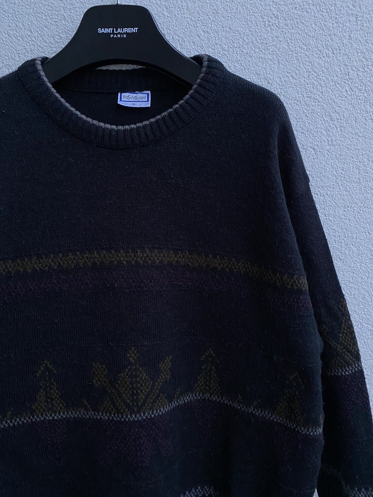 90’s YSL Sweater Wool Vintage Yves Saint Laurent Sweatshirt