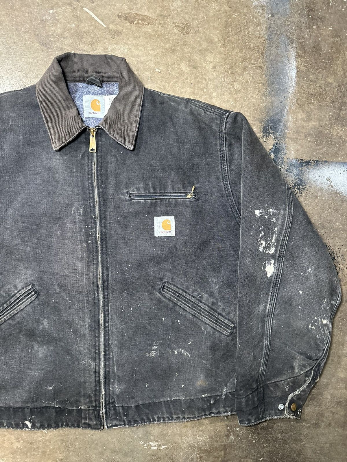 Pre-owned Carhartt Vintage  Jb105 Detroit Jacket Size Large Black