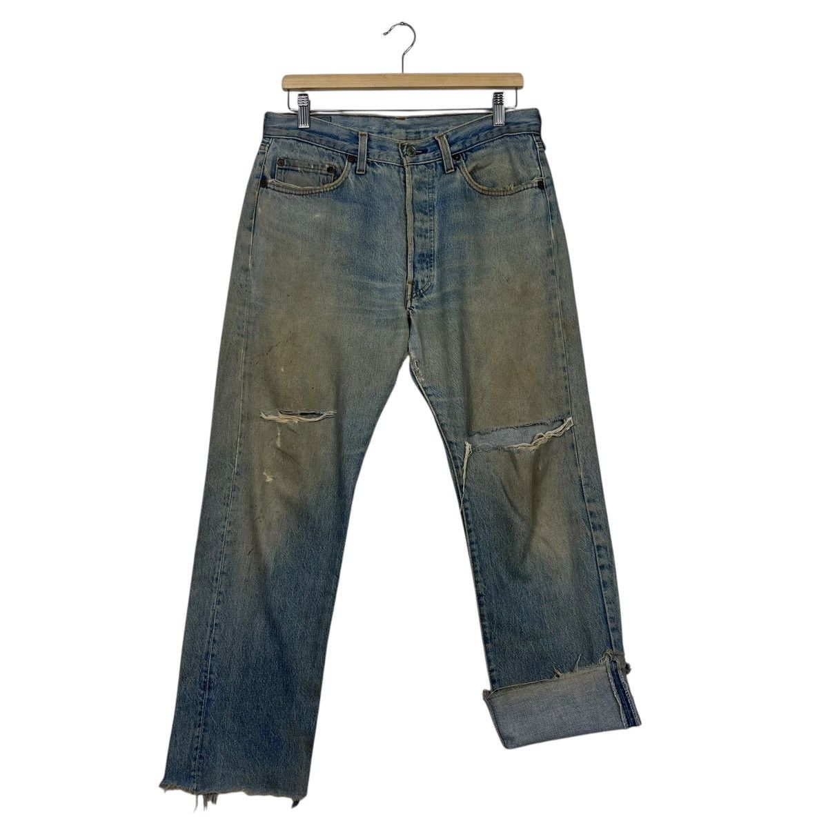Levi's Vintage 90s Levis Distressed Denim Jeans Size US 32 / EU 48 - 11 Thumbnail
