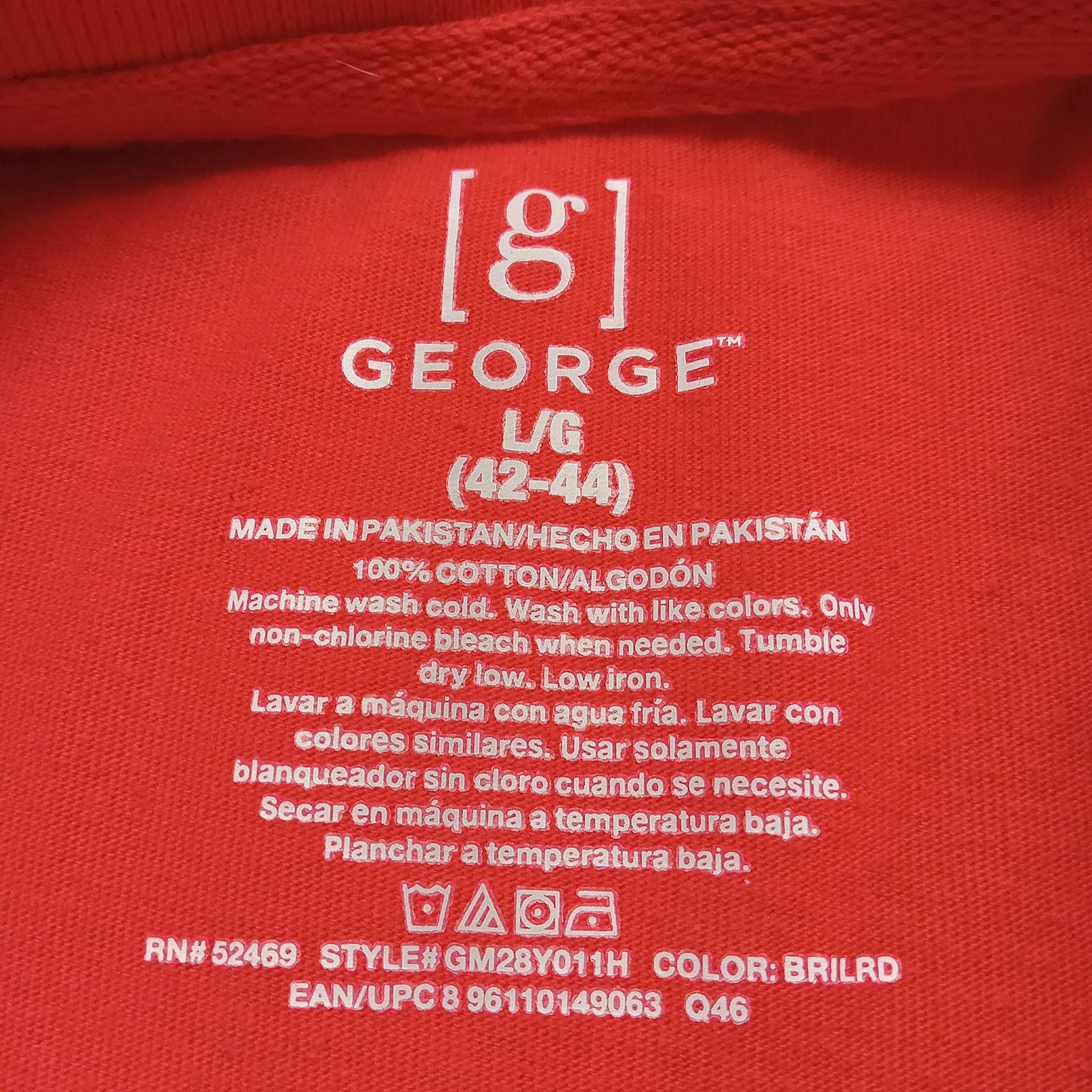 George George Polo Shirt L Men's Sportswear 3 Button Red Golf Size US L / EU 52-54 / 3 - 4 Thumbnail