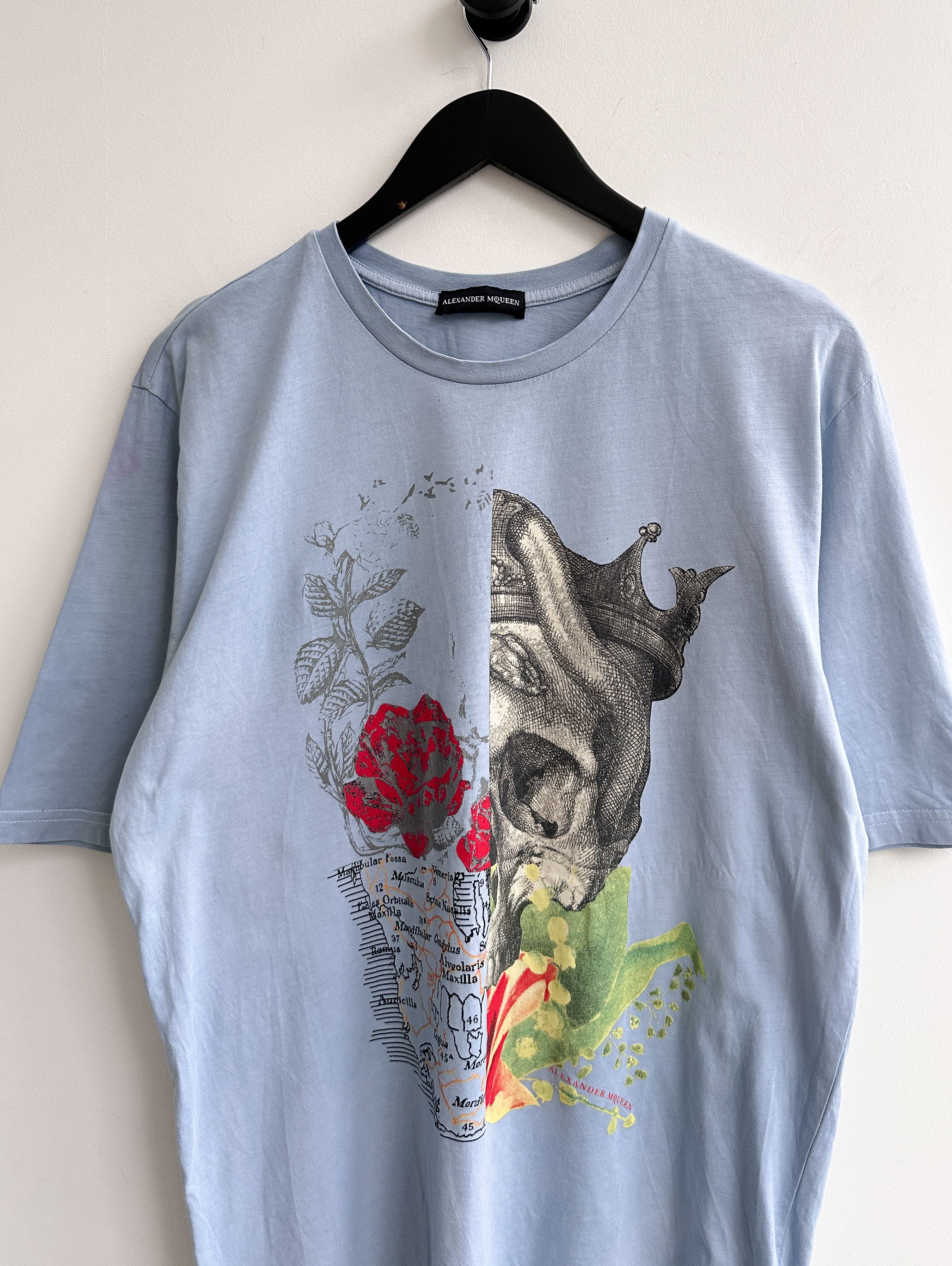 Alexander McQueen Alexander McQueen Blue Tee Shirt Size US XL / EU 56 / 4 - 2 Thumbnail