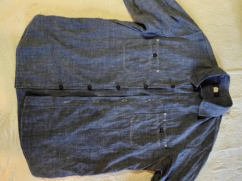 Freewheelers Freewheelers size 17.5 Youth cloth workwear shirt Size US S / EU 44-46 / 1 - 4 Thumbnail