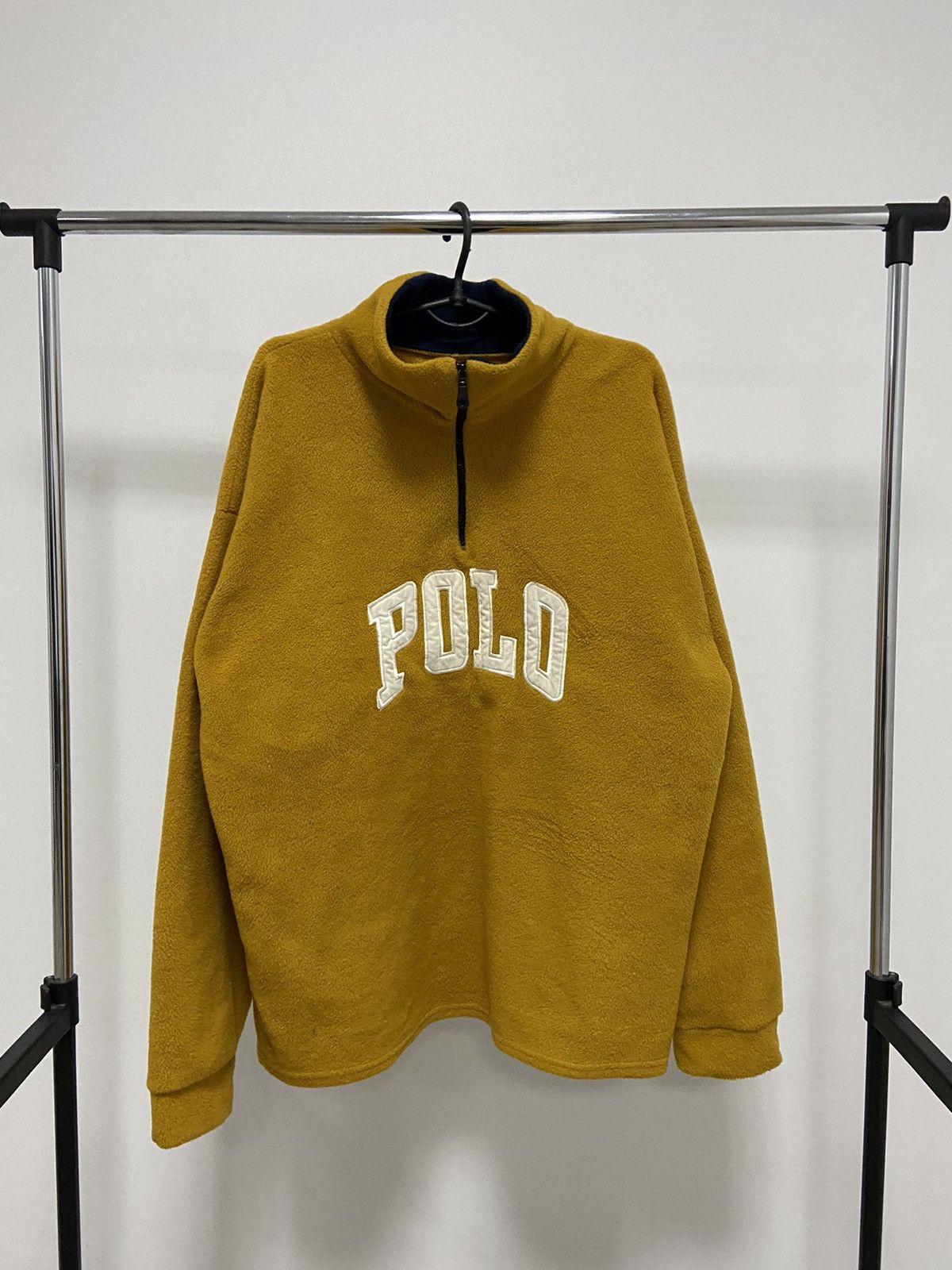 Polo Ralph Lauren × Vintage Polo Ralph Lauren Logo 1/4 Zip Fleece Sweatshirt Spell Out Size US XL / EU 56 / 4 - 1 Thumbnail