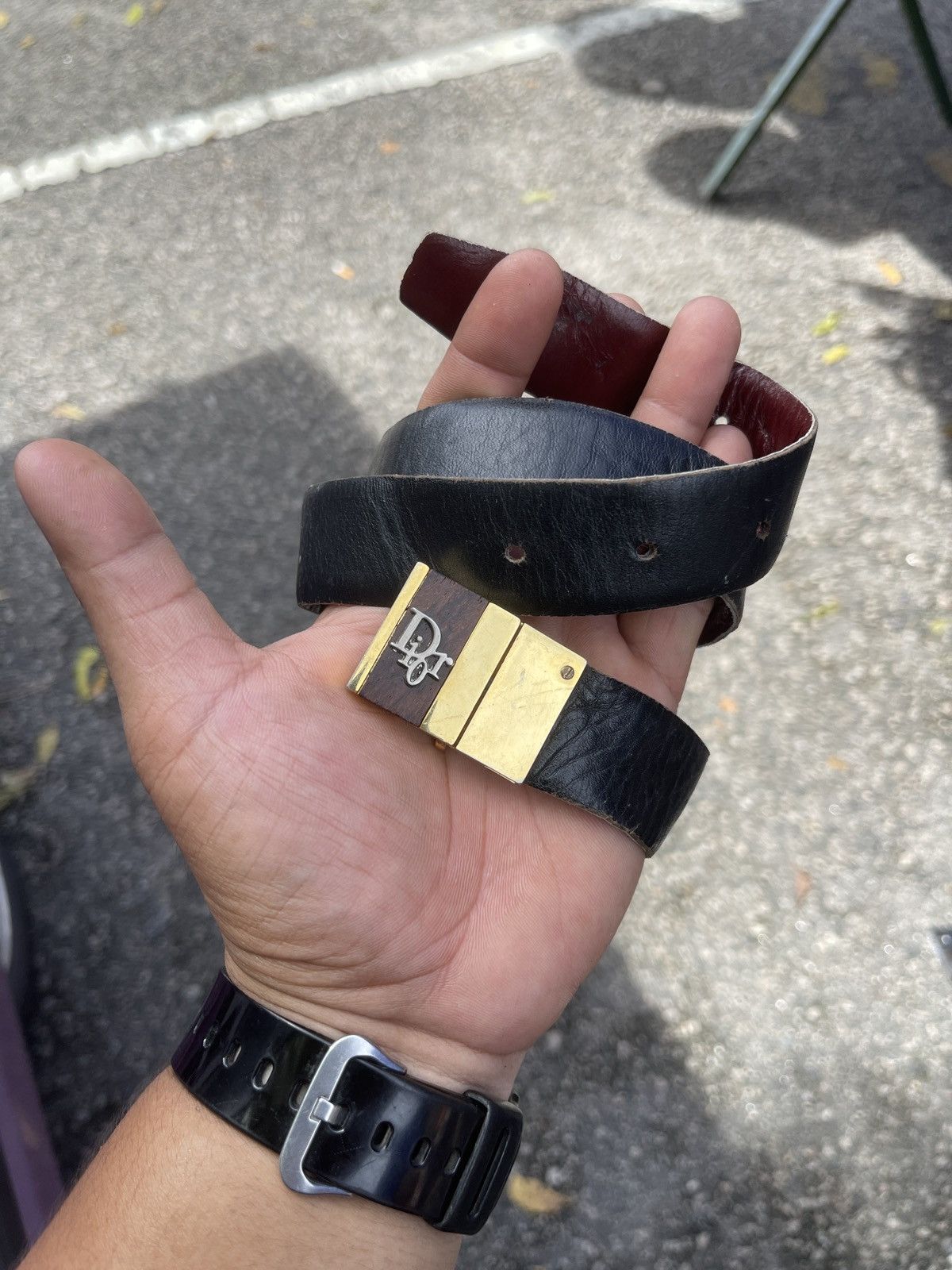 Dior Rare🔥Vintage 80s Dior Leather Belt Size ONE SIZE - 1 Thumbnail