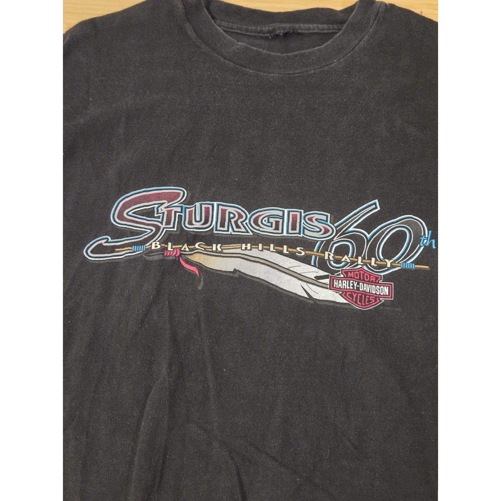 Harley Davidson VINTAGE Harley-Davidson Sturgis Shirt Mens XL Black 60th Rally 2000s T-Shirt Graphic Print Size US L / EU 52-54 / 3 - 2 Thumbnail