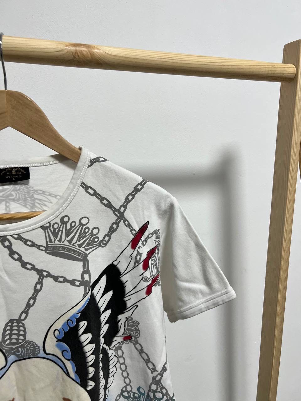 Christian Audigier × Ed Hardy Ed hardy Y2K skull rhinestone archival Japan style tee Size US L / EU 52-54 / 3 - 6 Thumbnail