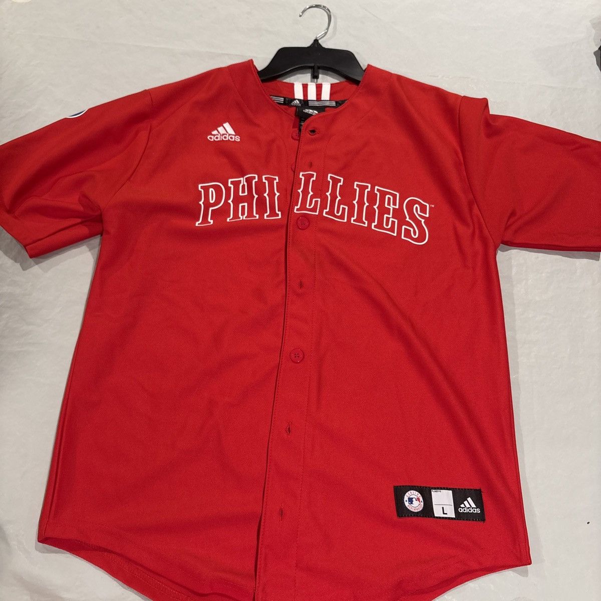 Adidas Adidas Philly Phillies Red Baseball Jersey Youth Large 14-16 Size US L / EU 52-54 / 3 - 1 Thumbnail