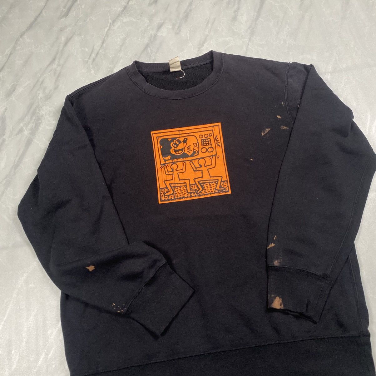 Japanese Brand Vintage Mickey Mouse Keith Haring Sunfaded Crewneck Size US L / EU 52-54 / 3 - 5 Thumbnail