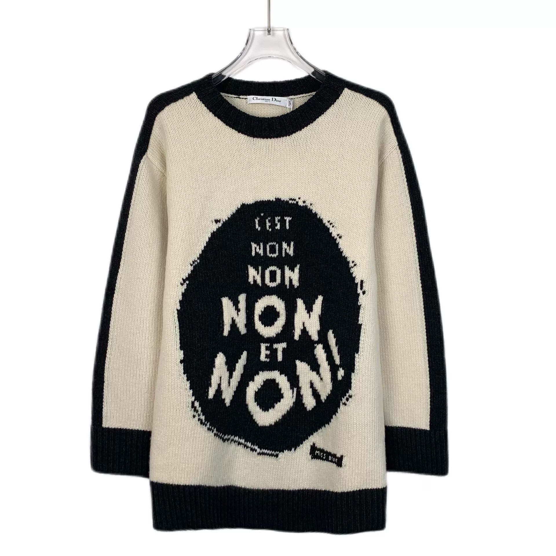 Dior christian dior color block logo knit sweater Size US XXS / EU 40 - 1 Thumbnail