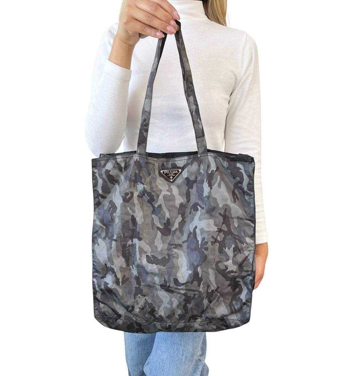 Prada Prada Vintage Logo Camouflage Totebag Size ONE SIZE - 1 Thumbnail