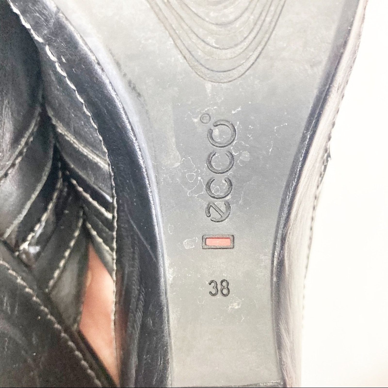 Ecco Ecco Black Leather Slip On Heel Clogs Sz 7.5 Size US 7.5 / IT 37.5 - 5 Thumbnail