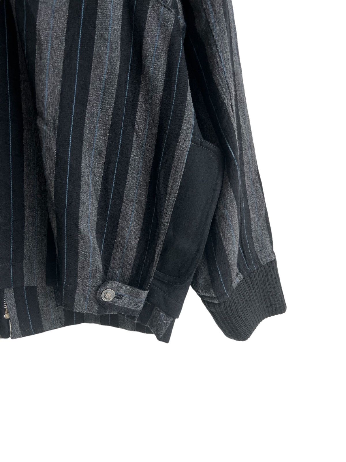 Comme des Garcons Homme Deux 80s Half Moon TK CDG Hybrid Vest Striped Boxy Bomber Jacket Size US L / EU 52-54 / 3 - 9 Thumbnail