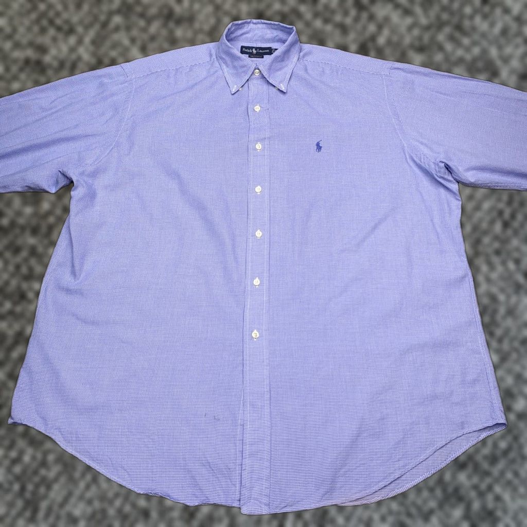 Ralph Lauren Ralph Lauren Shirt Adult 16.5 Blue Plaid Button Up Mens Size US XL / EU 56 / 4 - 1 Thumbnail