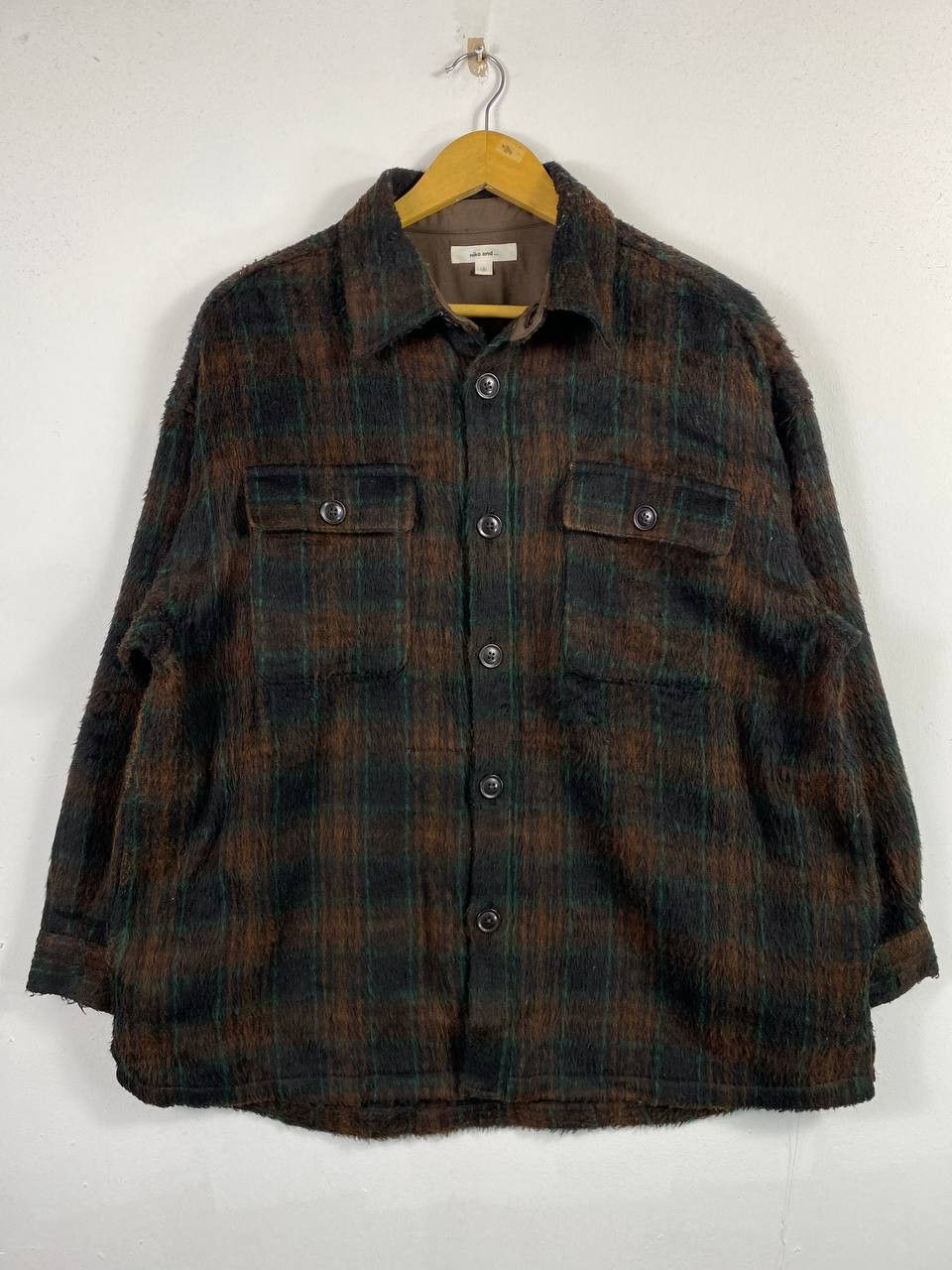 Japanese Brand niko and japanese brand shadow plaid wool jacket Size US XXL / EU 58 / 5 - 1 Thumbnail