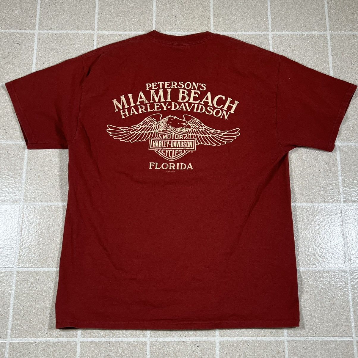 Harley Davidson Vintage Harley Davidson Miami Tshirt Biker Motorcycle Sz L Size US L / EU 52-54 / 3 - 5 Thumbnail