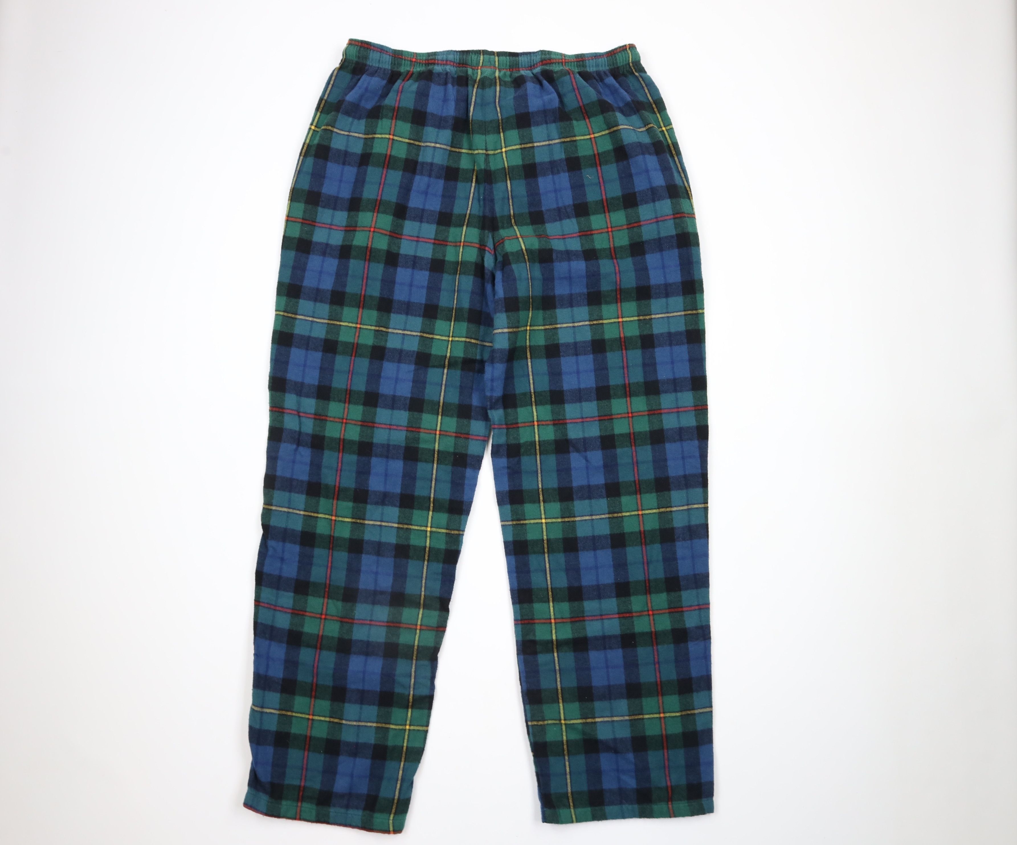 L.L. Bean × Vintage Vintage LL Bean Rainbow Flannel Wide Leg Sweatpants Pants Size US 36 / EU 52 - 7 Thumbnail