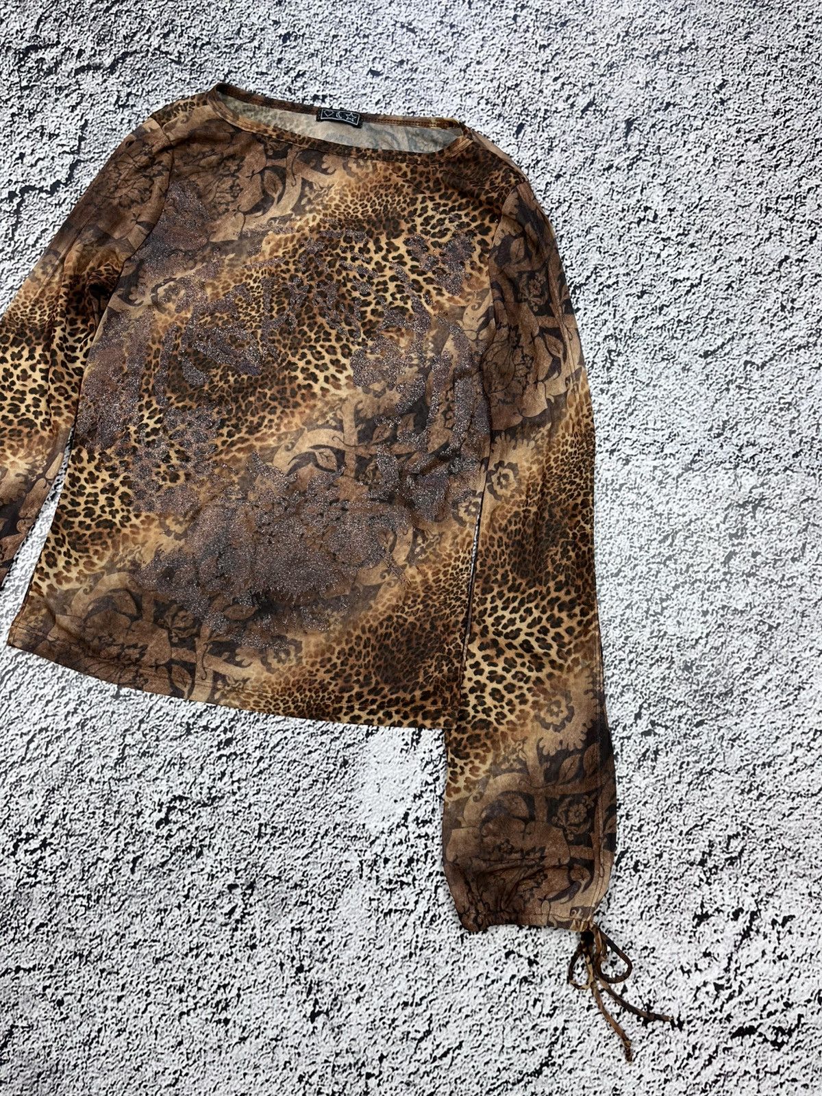 Vintage Vintage Cavalli vibe open sleeves tiger blouse glamour S Size S / US 4 / IT 40 - 3 Thumbnail