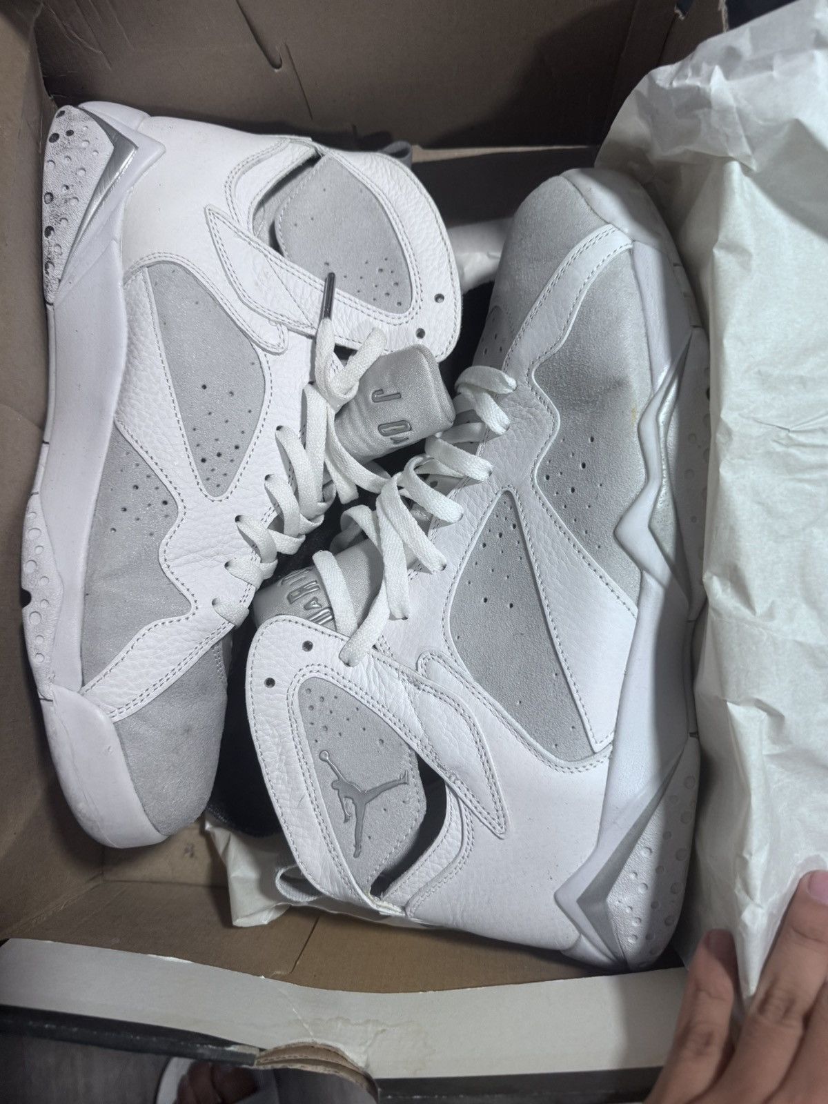 Jordan Brand Air Jordan 7 Retro Metallic sliver Size US 12 / EU 45 - 2 Thumbnail