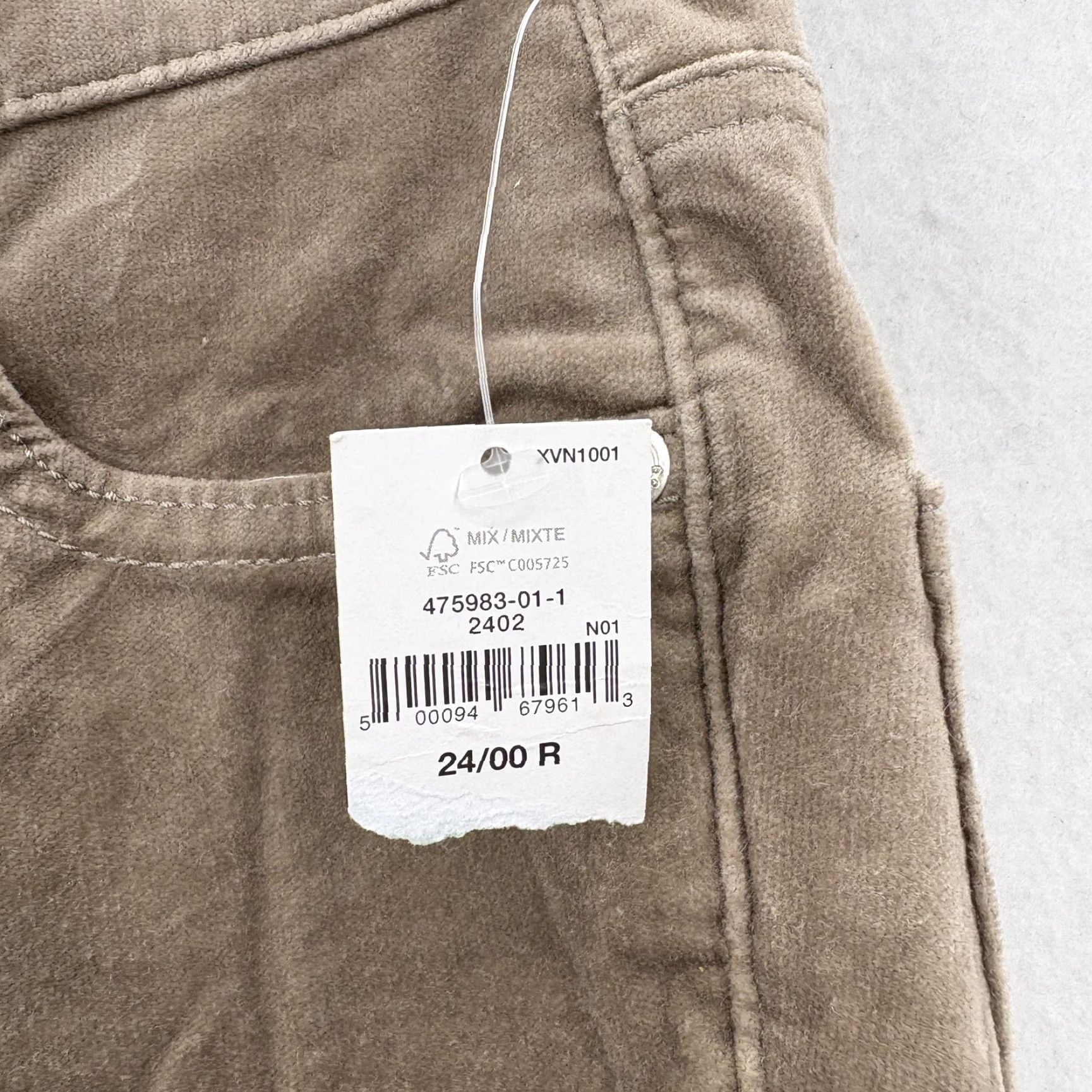 Gap VINTAGE Gap Pants Womens 00 Slim High Rise Beige Flannel Tapered Pocketed Stretch Size 24" / US 00 / IT 34 - 4 Thumbnail