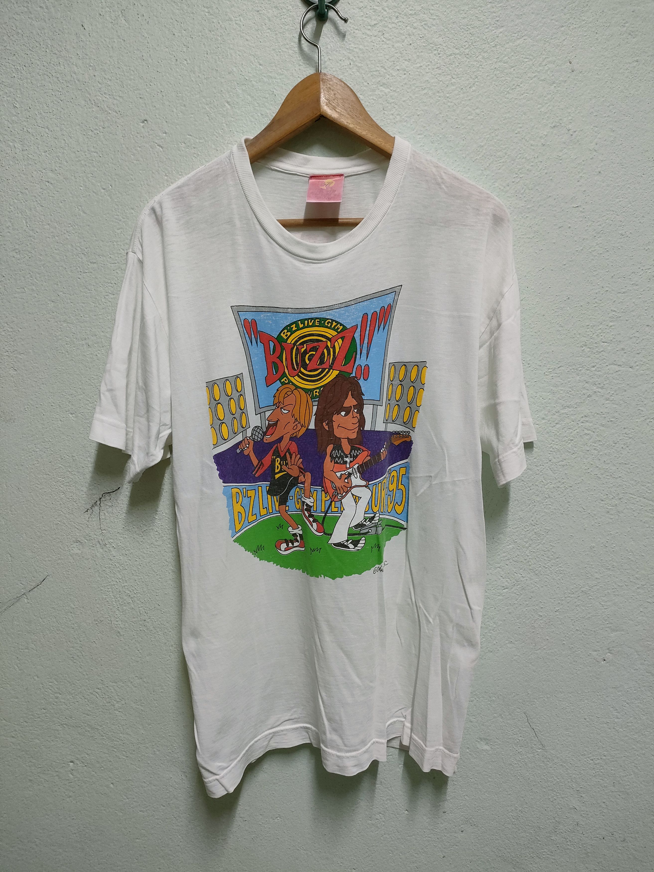 B'z TシャツLIVE-GYM pleasure95 Vintage B'Z Live-Gym Pleasure 95 Tees