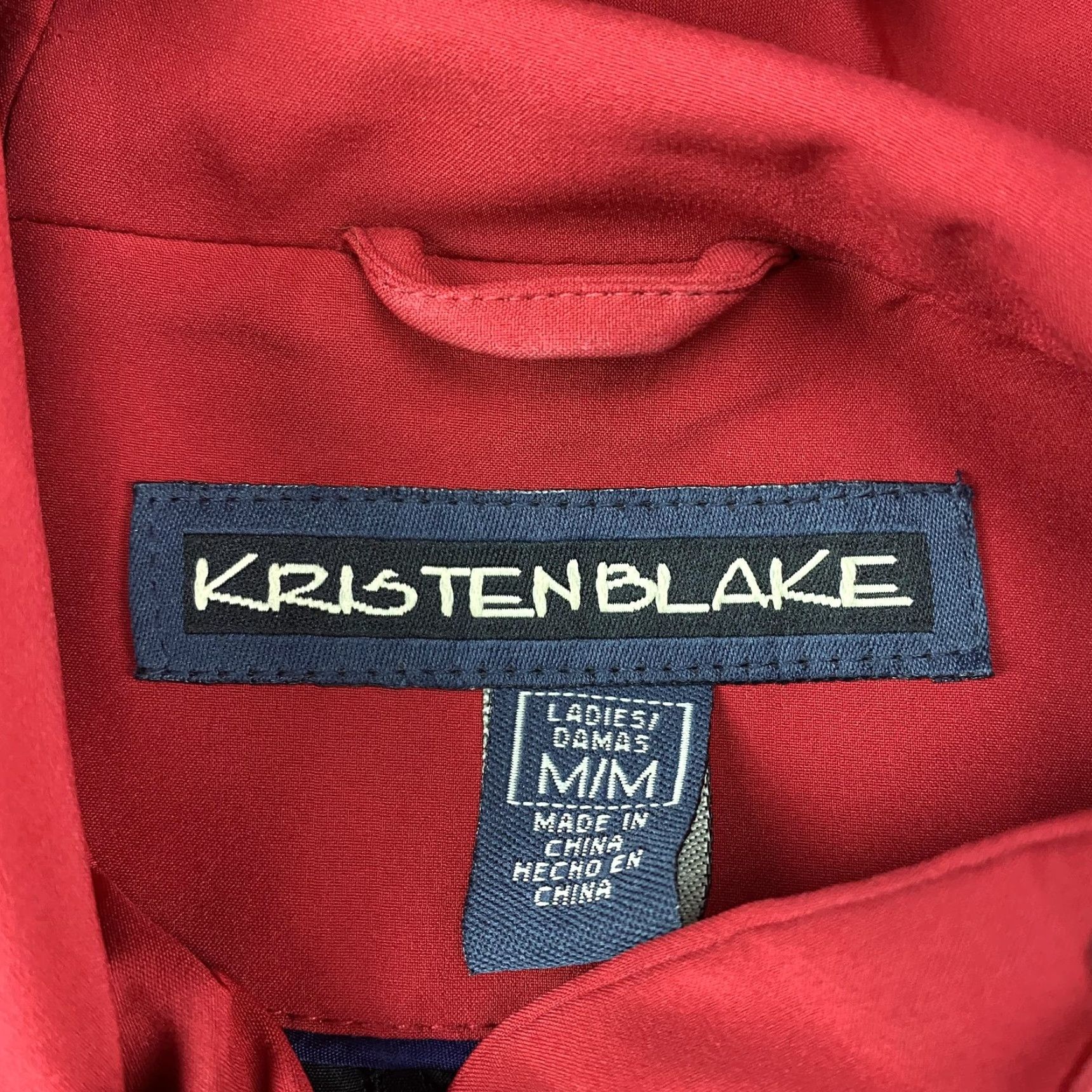 Vintage Kristen Blake Jacket Womens Medium Red Hooded Parka Style 74340 Rain Coat Zip Size M / US 6-8 / IT 42-44 - 7 Thumbnail