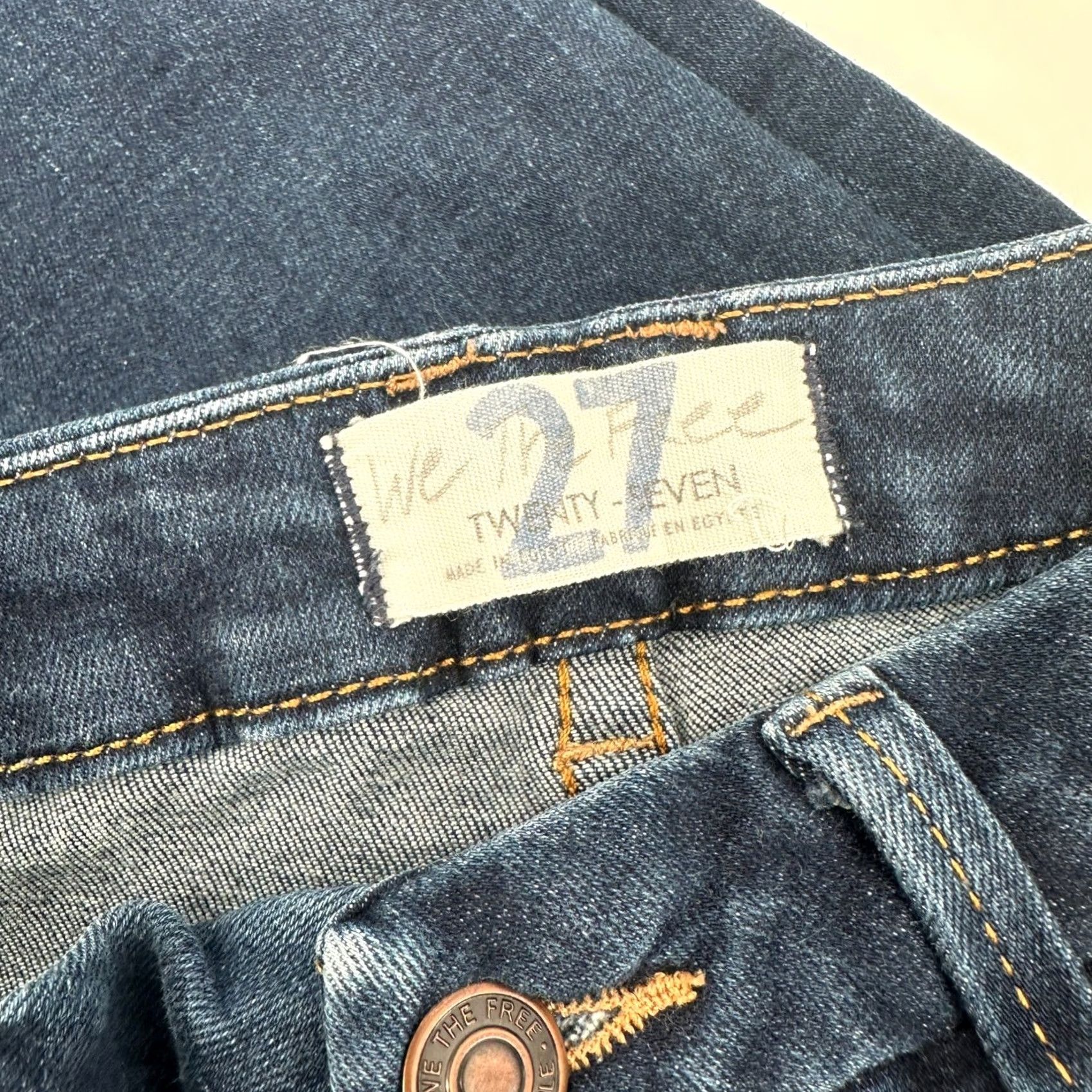 Free People Free People We The Free Skinny High Rise Jeans Dark Wash Denim Women's 27 in Blue Slim Comfortable Pockets Don’t Size 27" / US 4 / IT 40 - 2 Thumbnail
