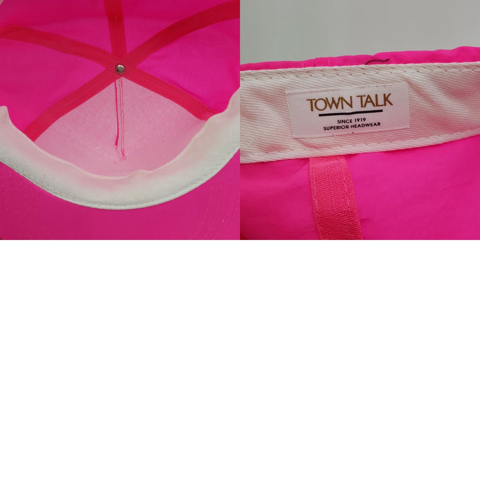Vintage VINTAGE Town Talk Pink Trucker Hat Adult Adjustable Snapback Nylon Polyester Embroidered Breathable Retro Cap 80s 90s USA USA Size ONE SIZE - 8 Thumbnail