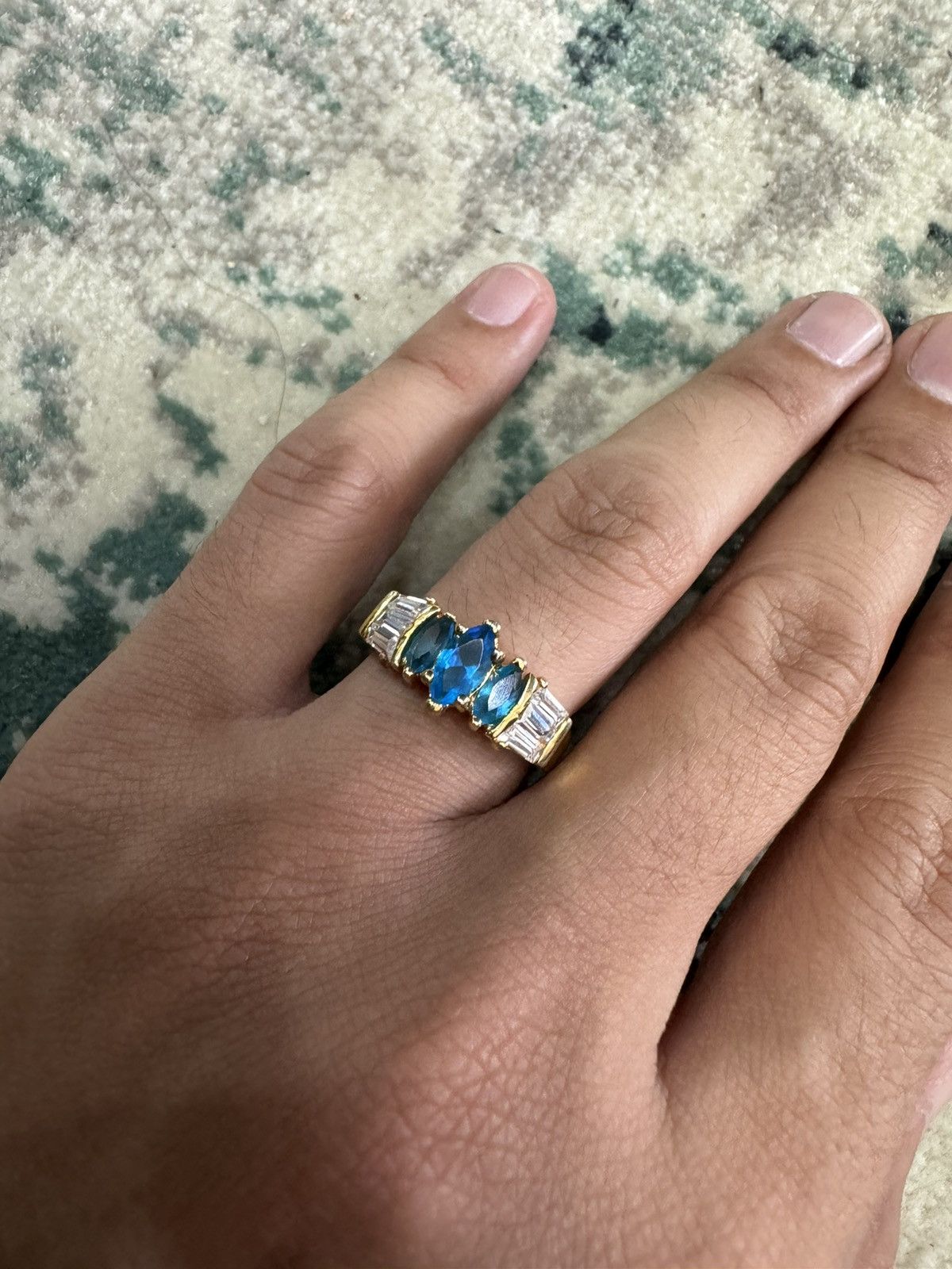 Jewelry AQUAMARINE AMETHYST RING Size ONE SIZE - 3 Thumbnail