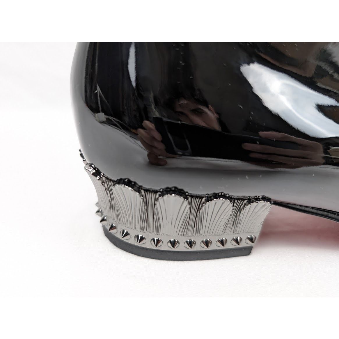 Christian Louboutin o1rshd1 Lipsiboot 35mm Patent Leather Boot in Black Size US 12 / EU 45 - 6 Thumbnail