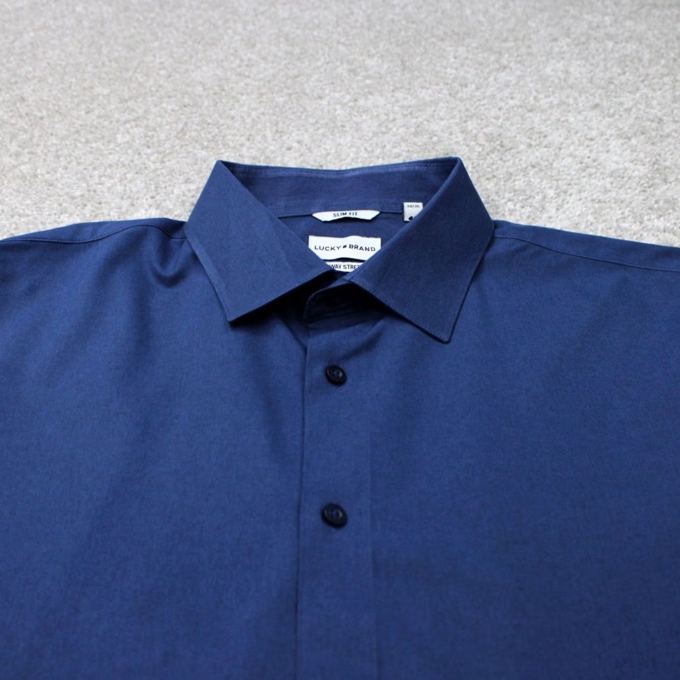 Lucky Brand Lucky Brand Shirt Men XL Blue Slim Fit 4 Way Stretch L/S Button Up Size US XL / EU 56 / 4 - 5 Thumbnail