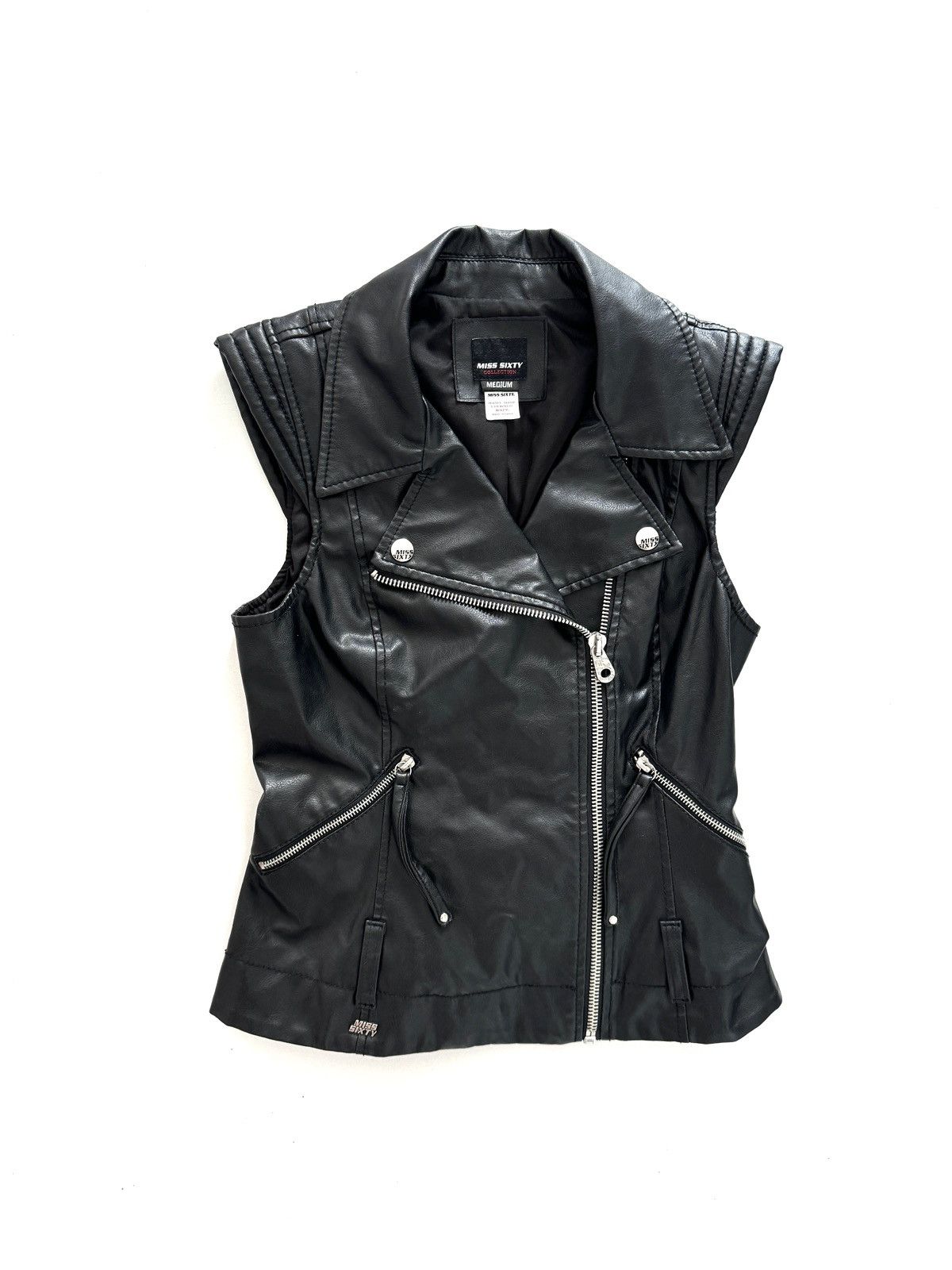 Miss Sixty Miss Sixty Leather Vest Jacket Size M / US 6-8 / IT 42-44 - 1 Thumbnail